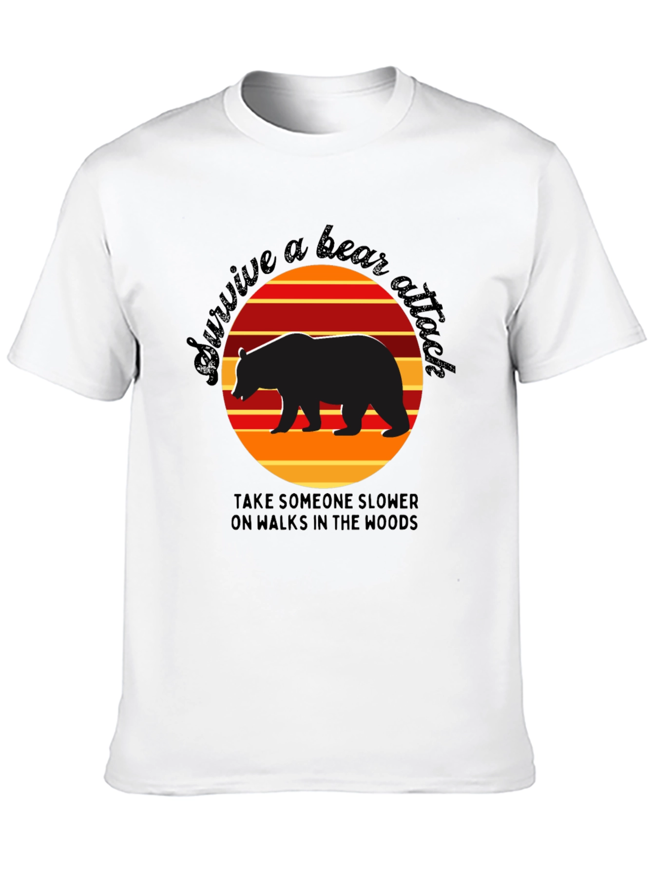 Survive a Bear Attack T-Shirt Funny Graphic Tee