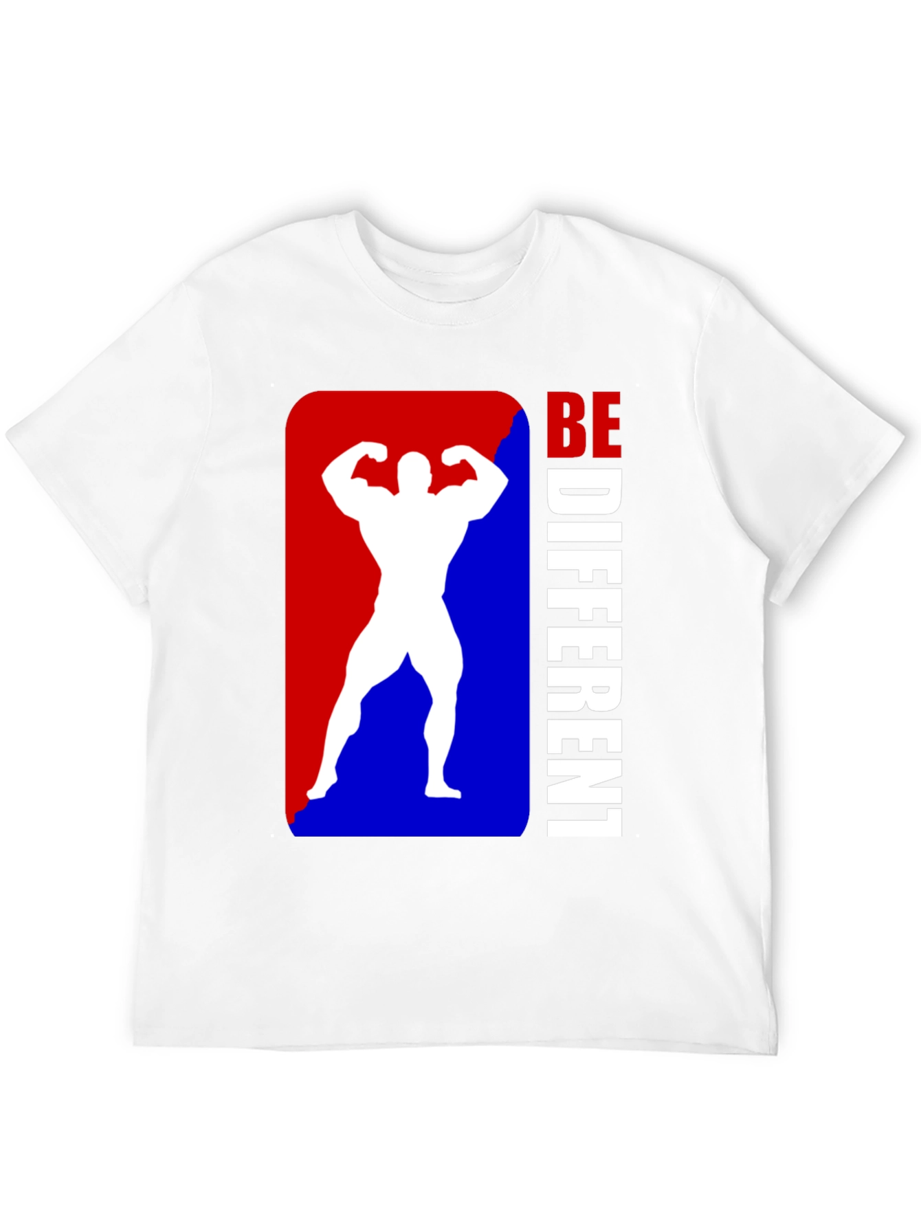Be Different Bodybuilder Graphic Tee - Black