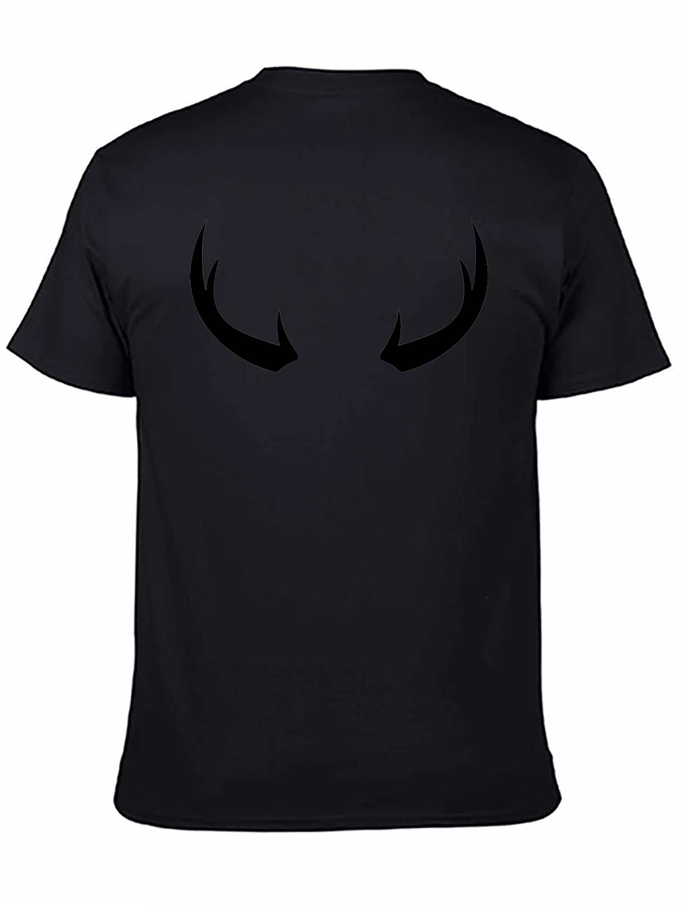 Mens Black Horns Graphic Tee