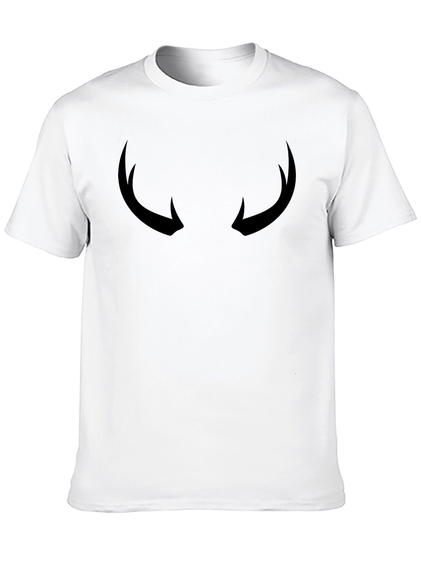 Mens Black Horns Graphic Tee