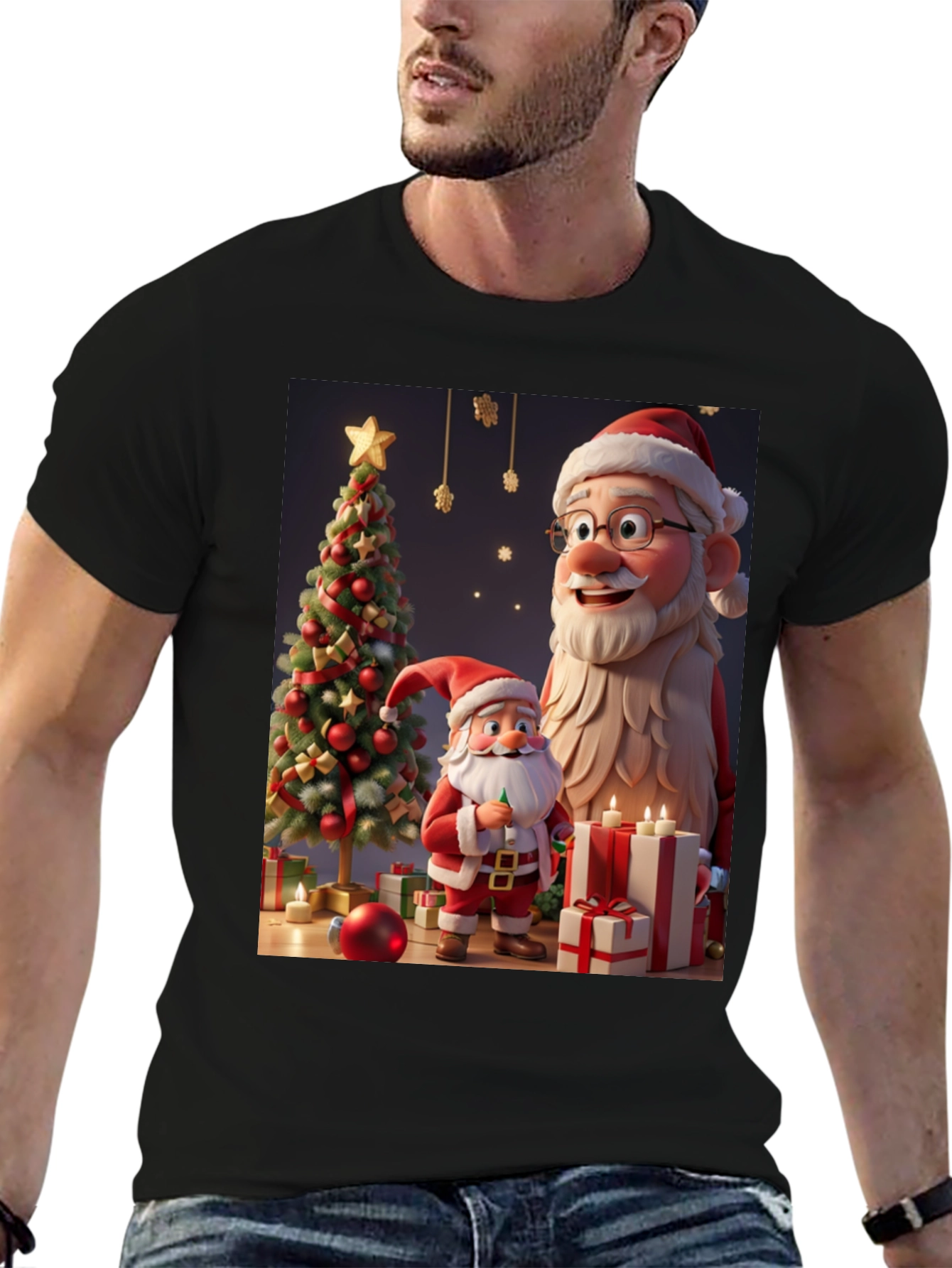 Festive Santa T-Shirt - Christmas Cheer