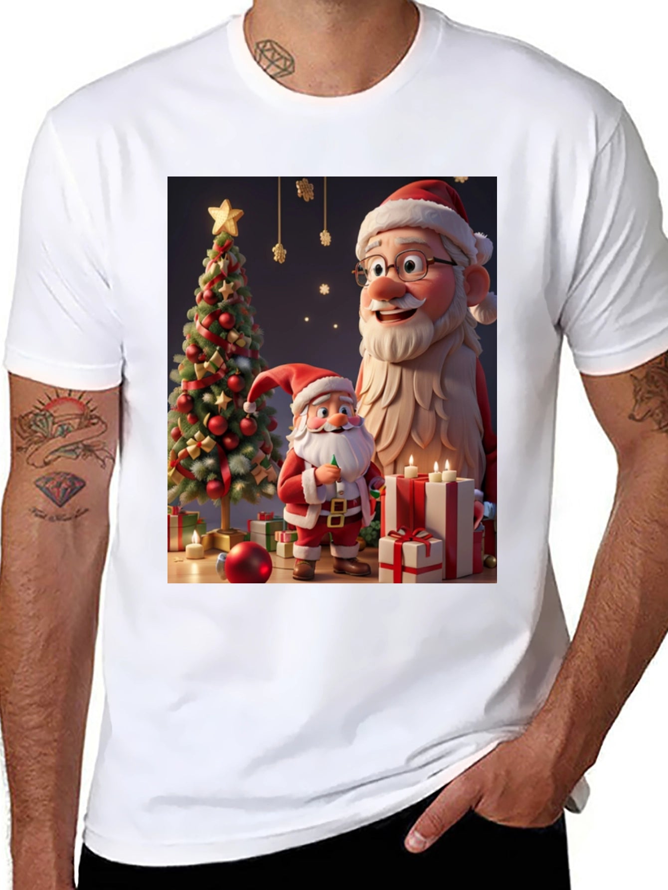 Festive Santa T-Shirt - Christmas Cheer