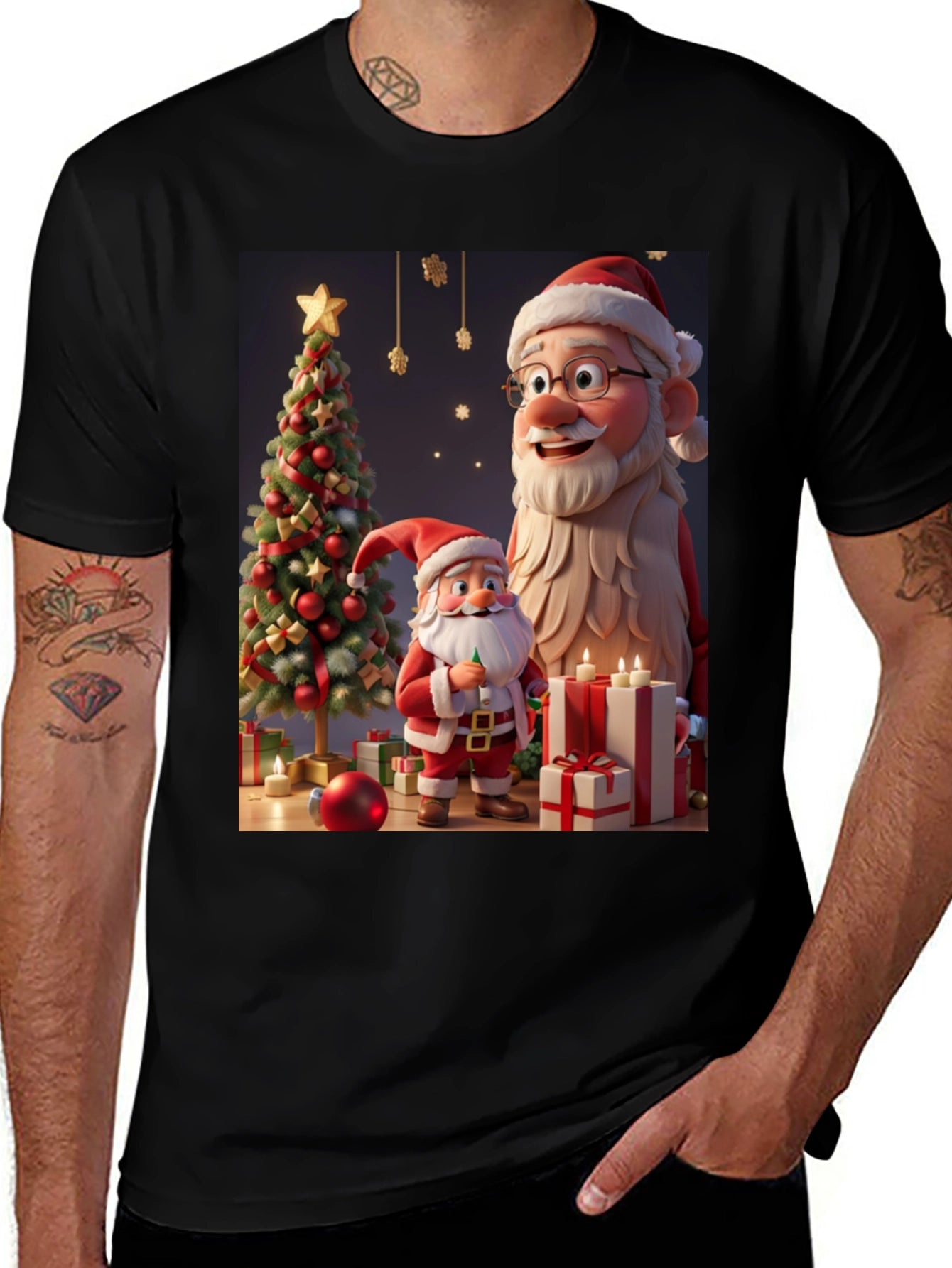 Festive Santa T-Shirt - Christmas Cheer