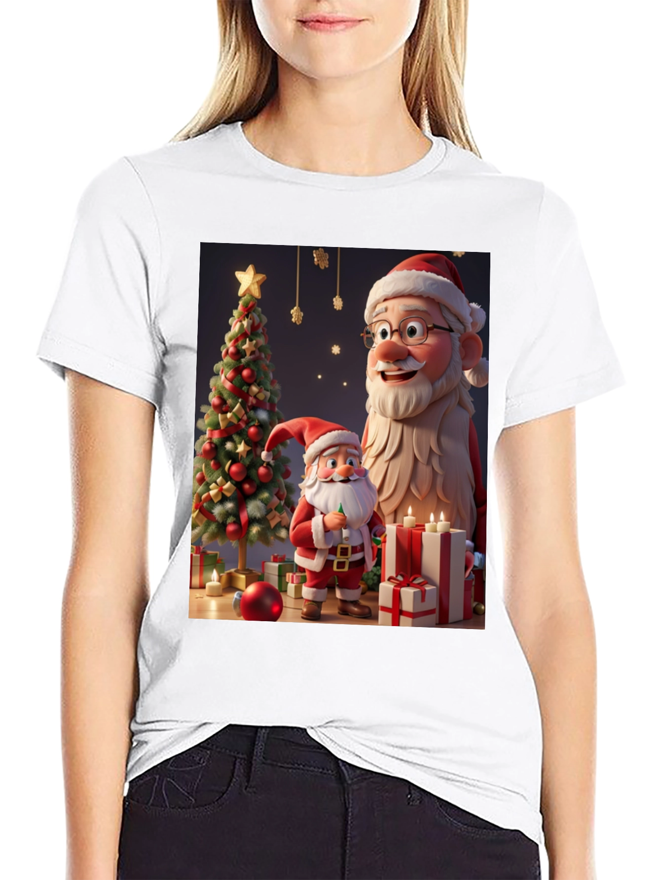 Festive Santa T-Shirt - Christmas Cheer