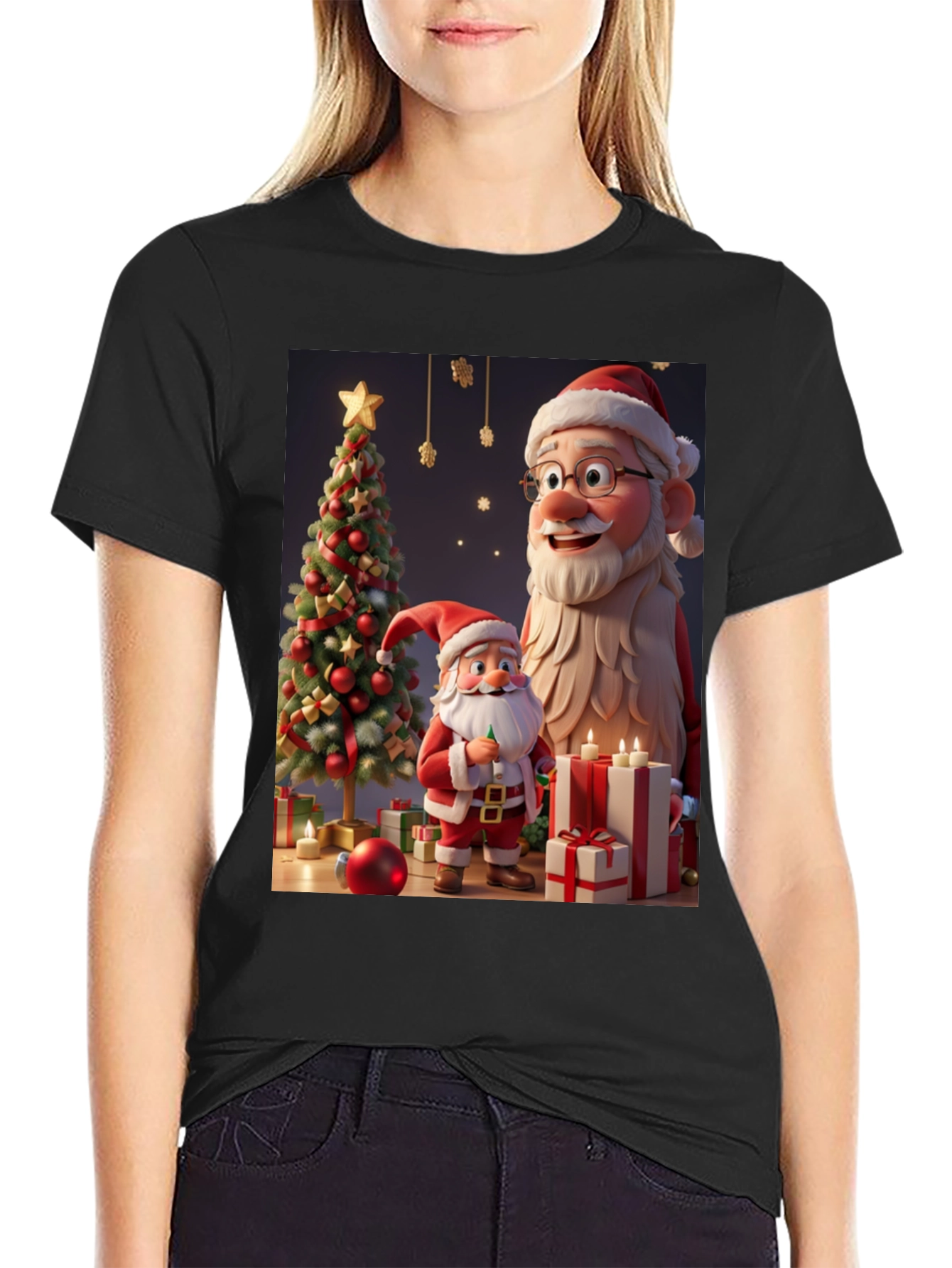 Festive Santa T-Shirt - Christmas Cheer