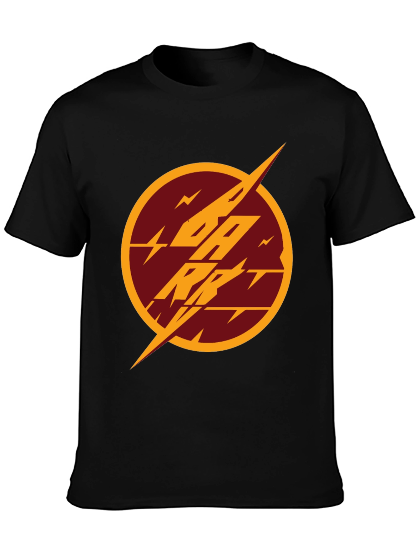 Flash Reverse Logo T-Shirt - Black Cotton Tee