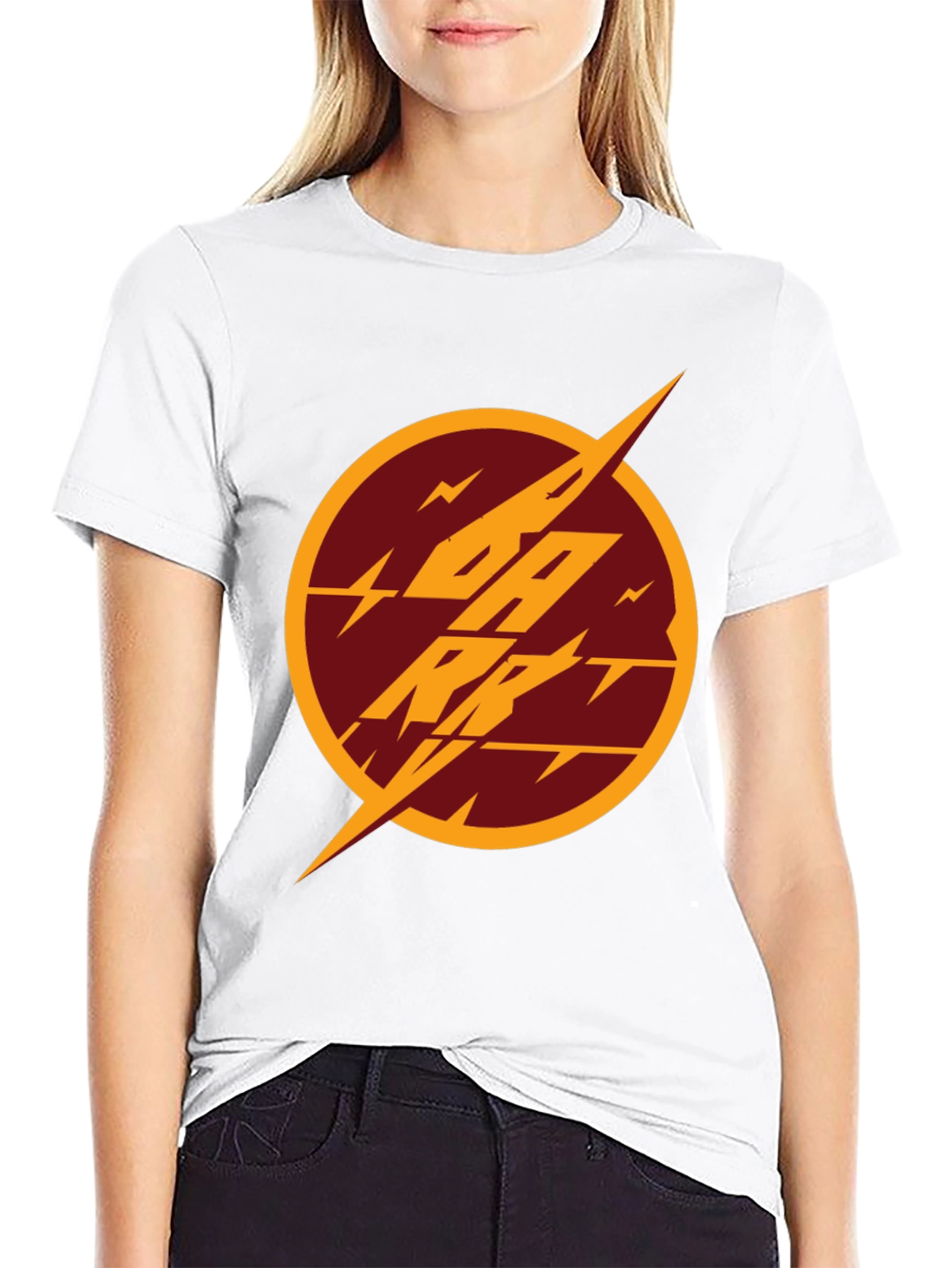 Flash Reverse Logo T-Shirt - Black Cotton Tee