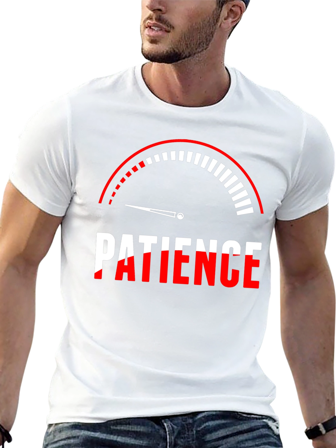 Patience Gauge Graphic T-Shirt - Black Cotton Tee
