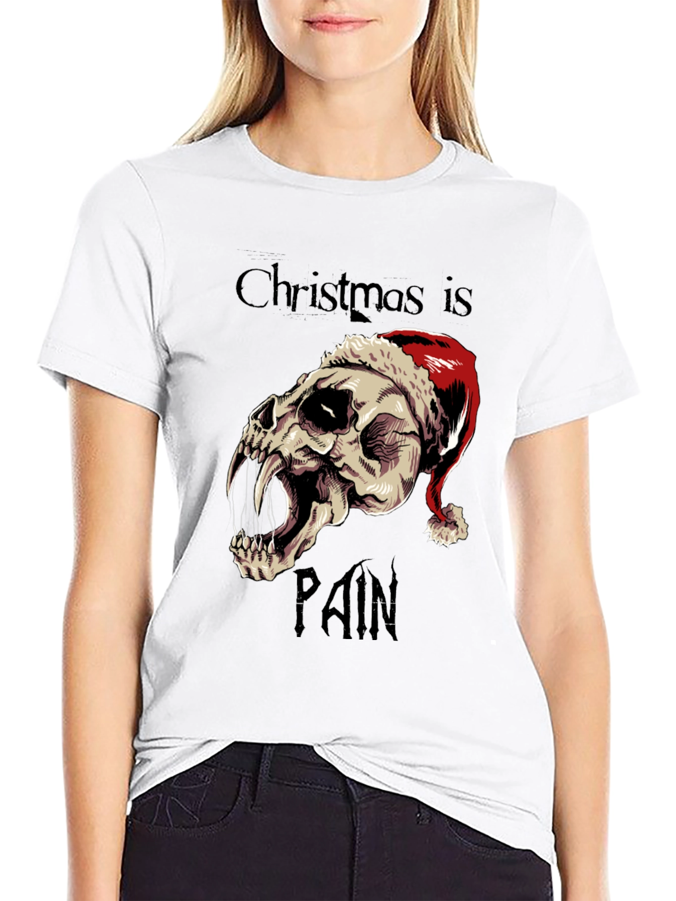 Christmas is Pain Skull T-Shirt