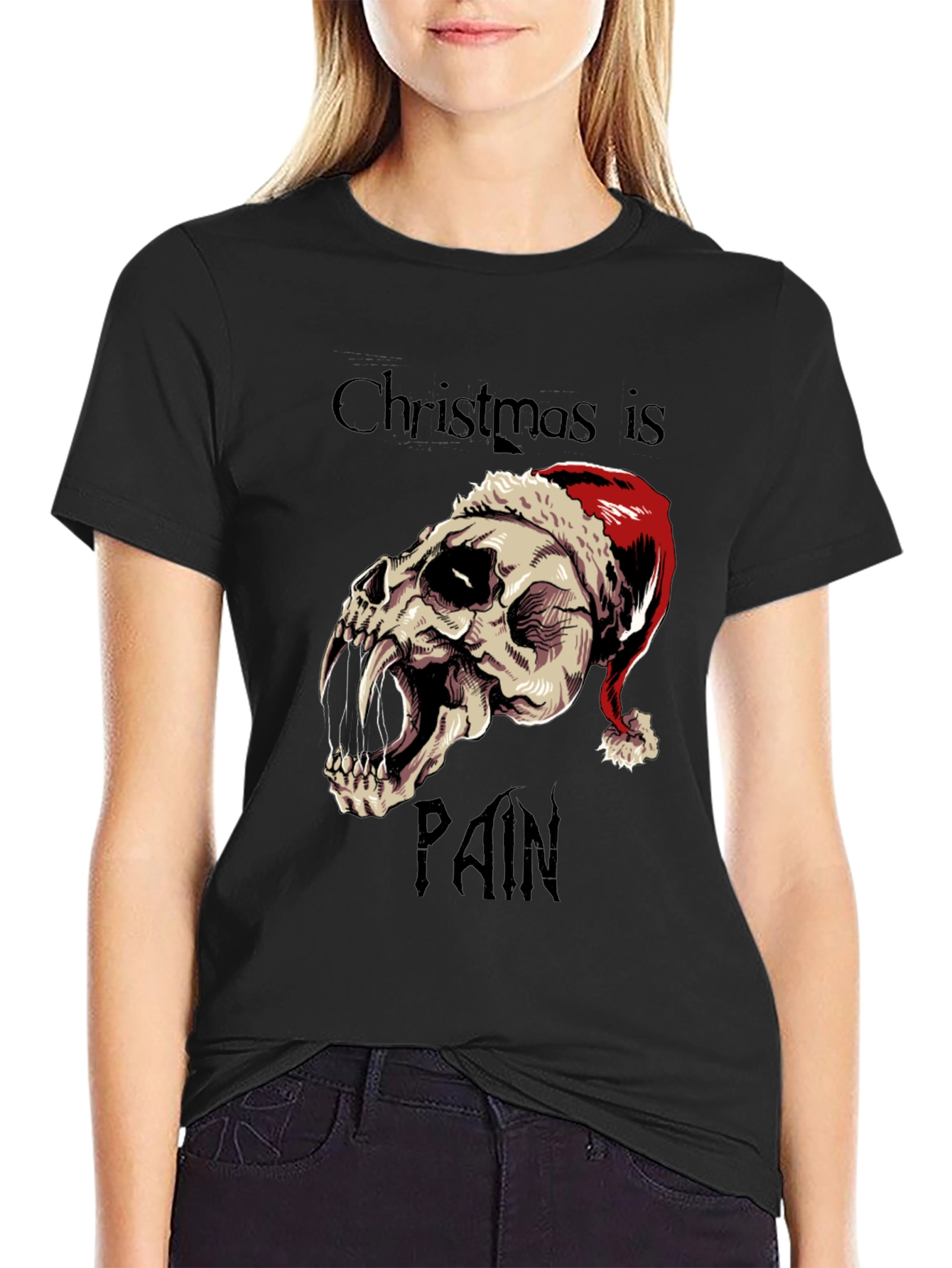 Christmas is Pain Skull T-Shirt