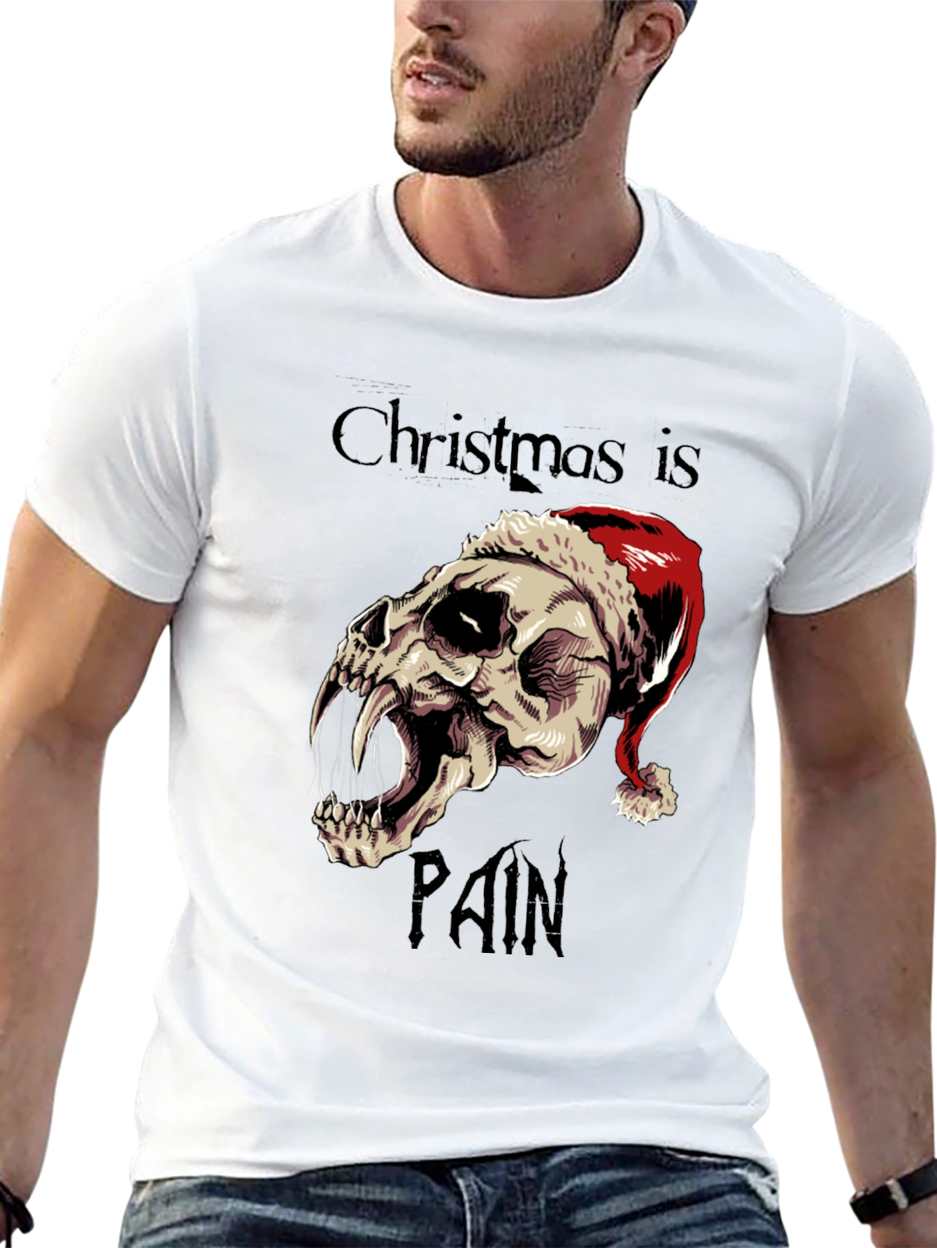 Christmas is Pain Skull T-Shirt