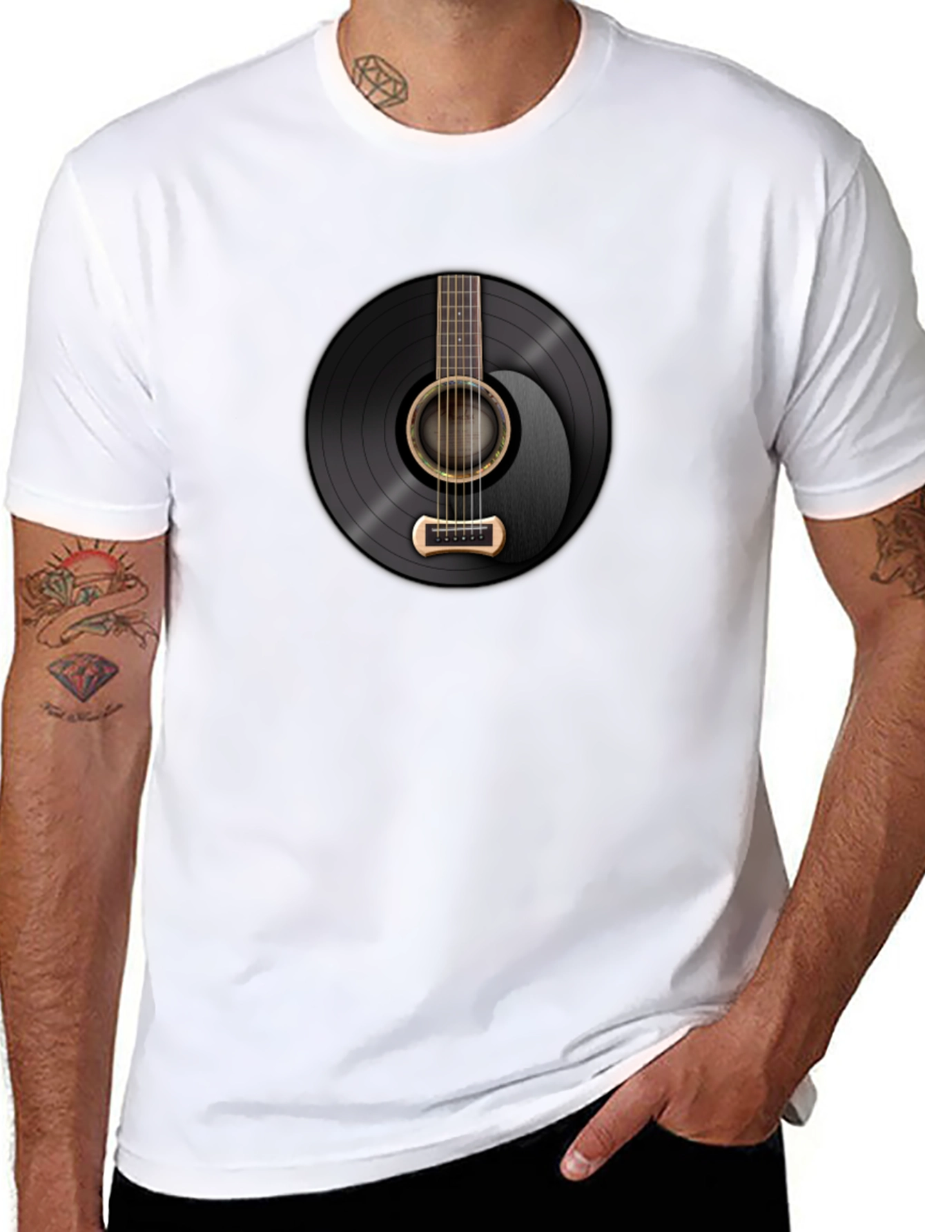 Acoustic Guitar Record Graphic Tee