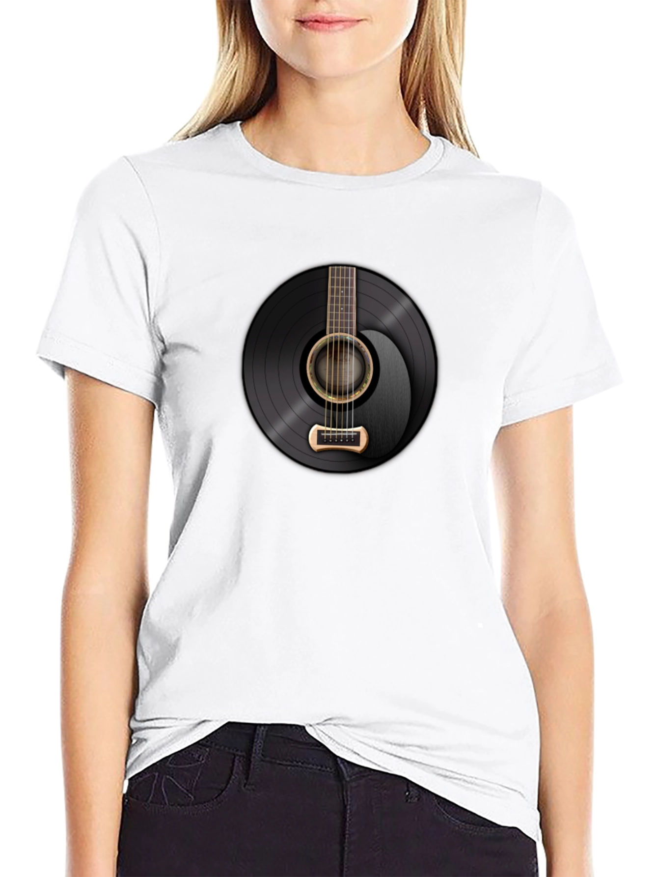 Acoustic Guitar Record Graphic Tee