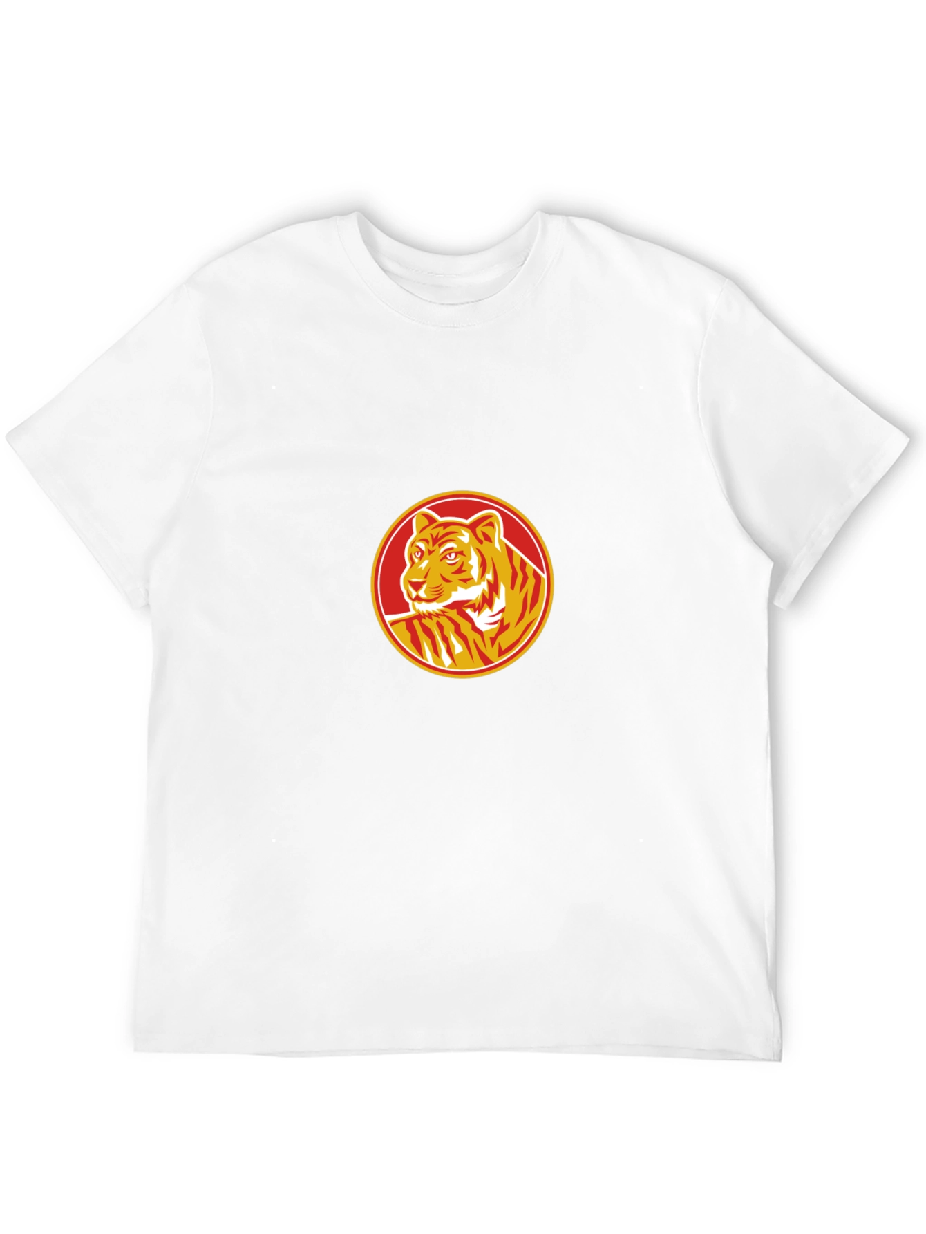 Tiger Circle Graphic Black T-Shirt