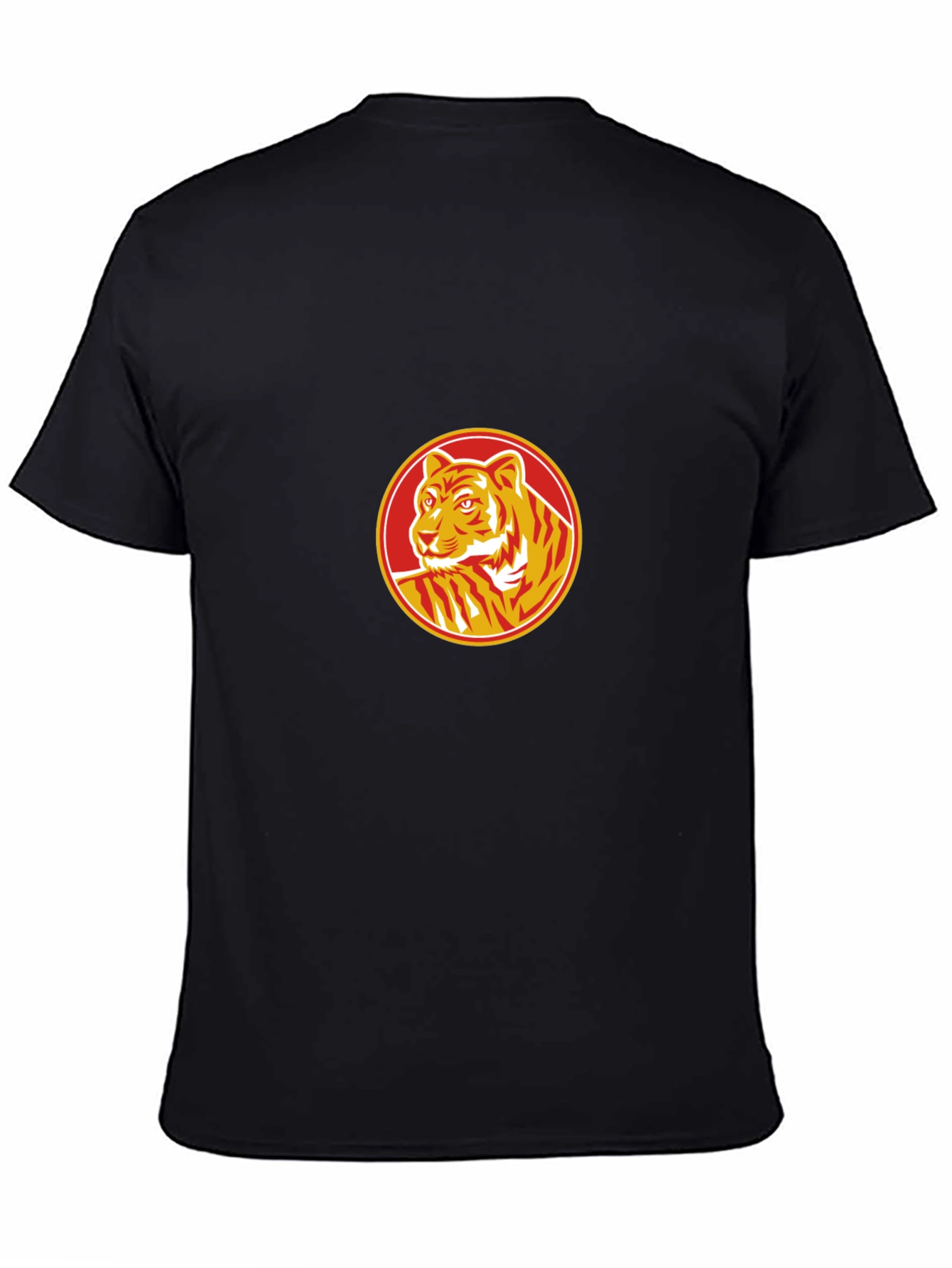 Tiger Circle Graphic Black T-Shirt