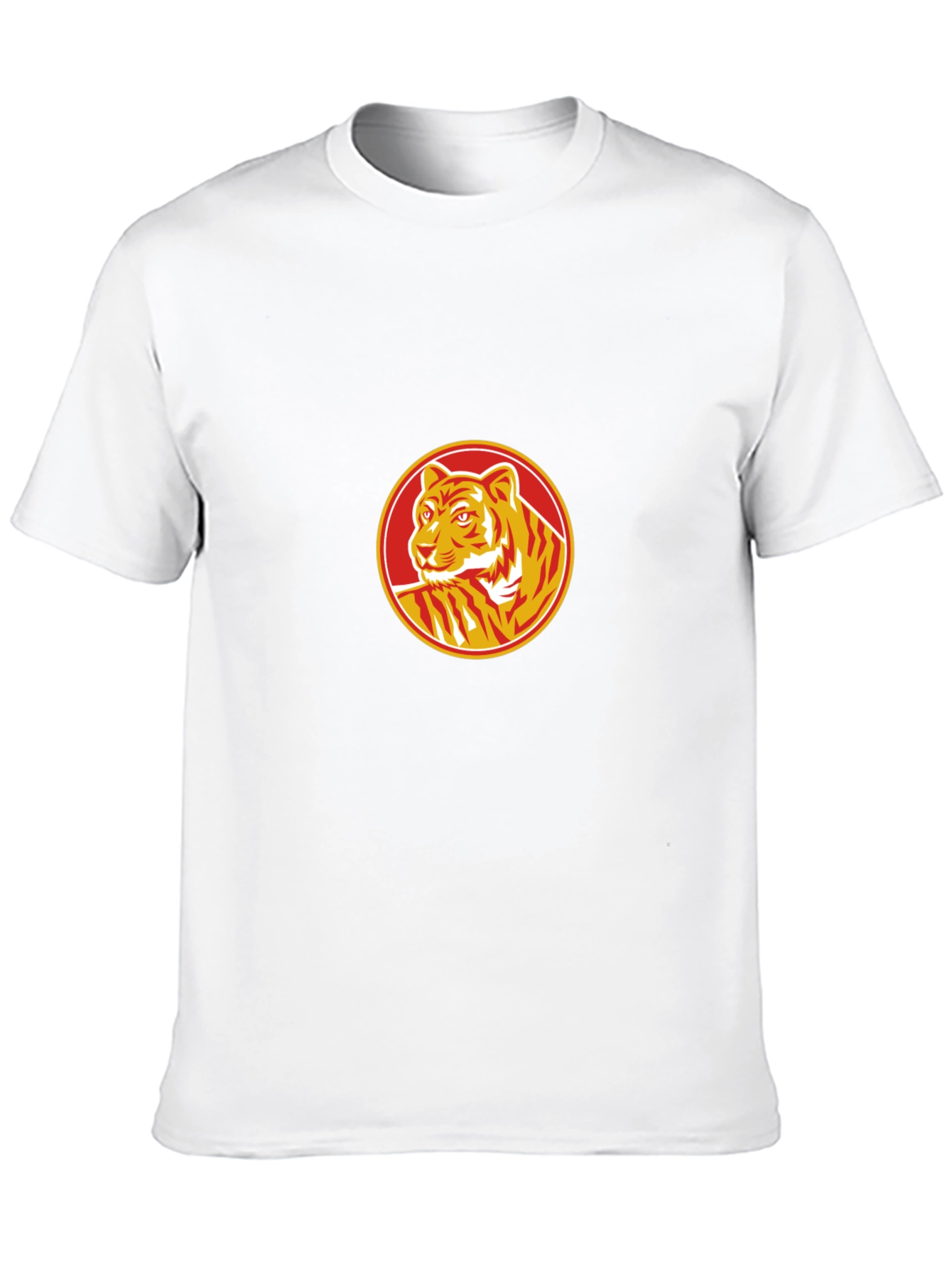 Tiger Circle Graphic Black T-Shirt