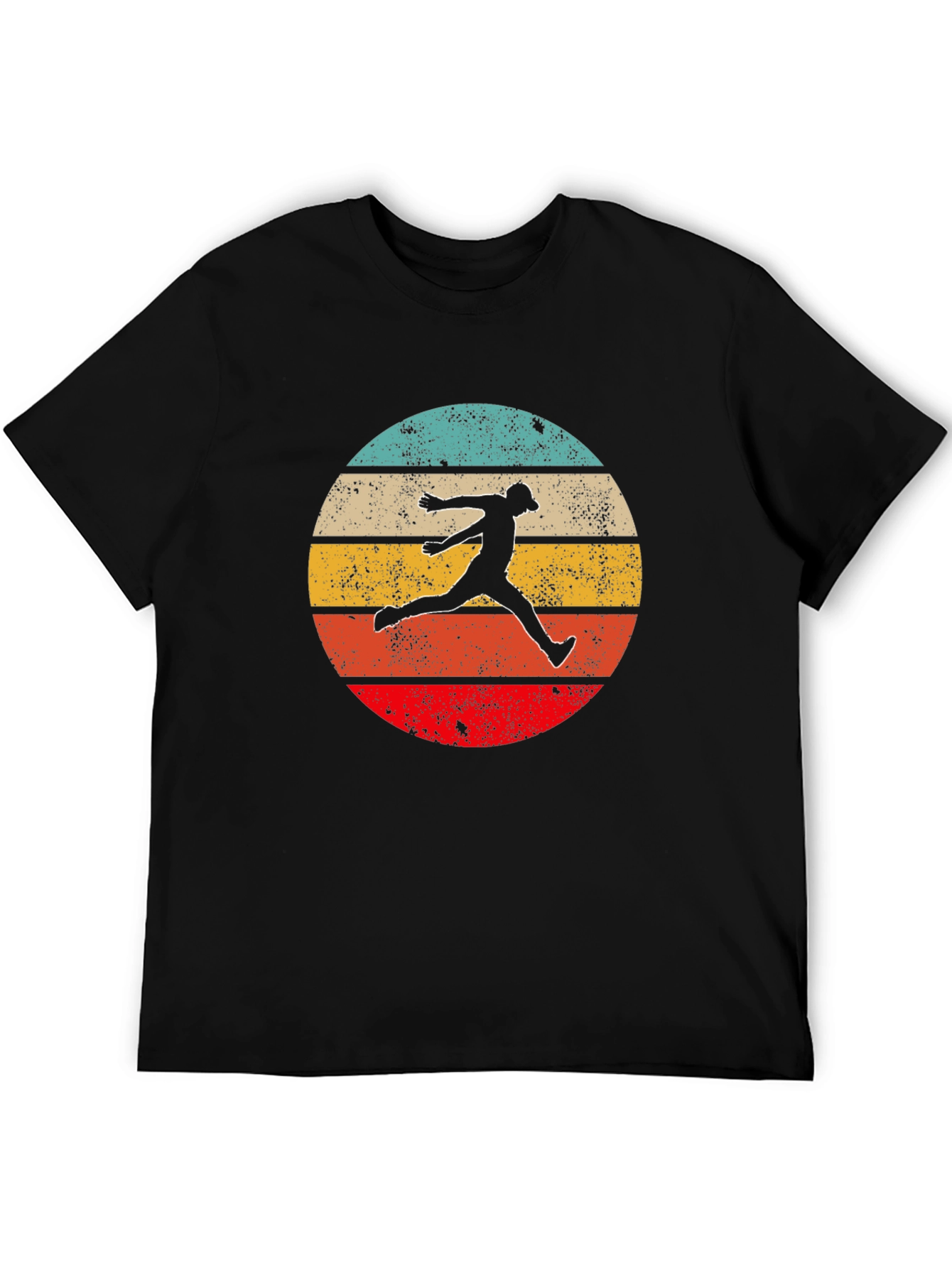 Retro Disc Golf Silhouette Graphic Tee