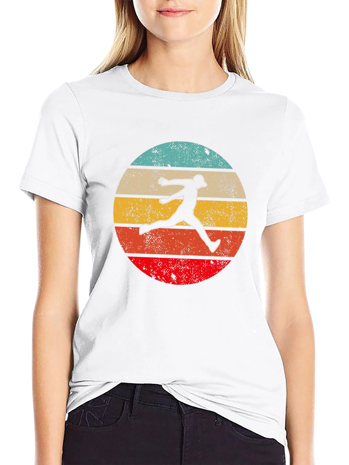 Retro Disc Golf Silhouette Graphic Tee