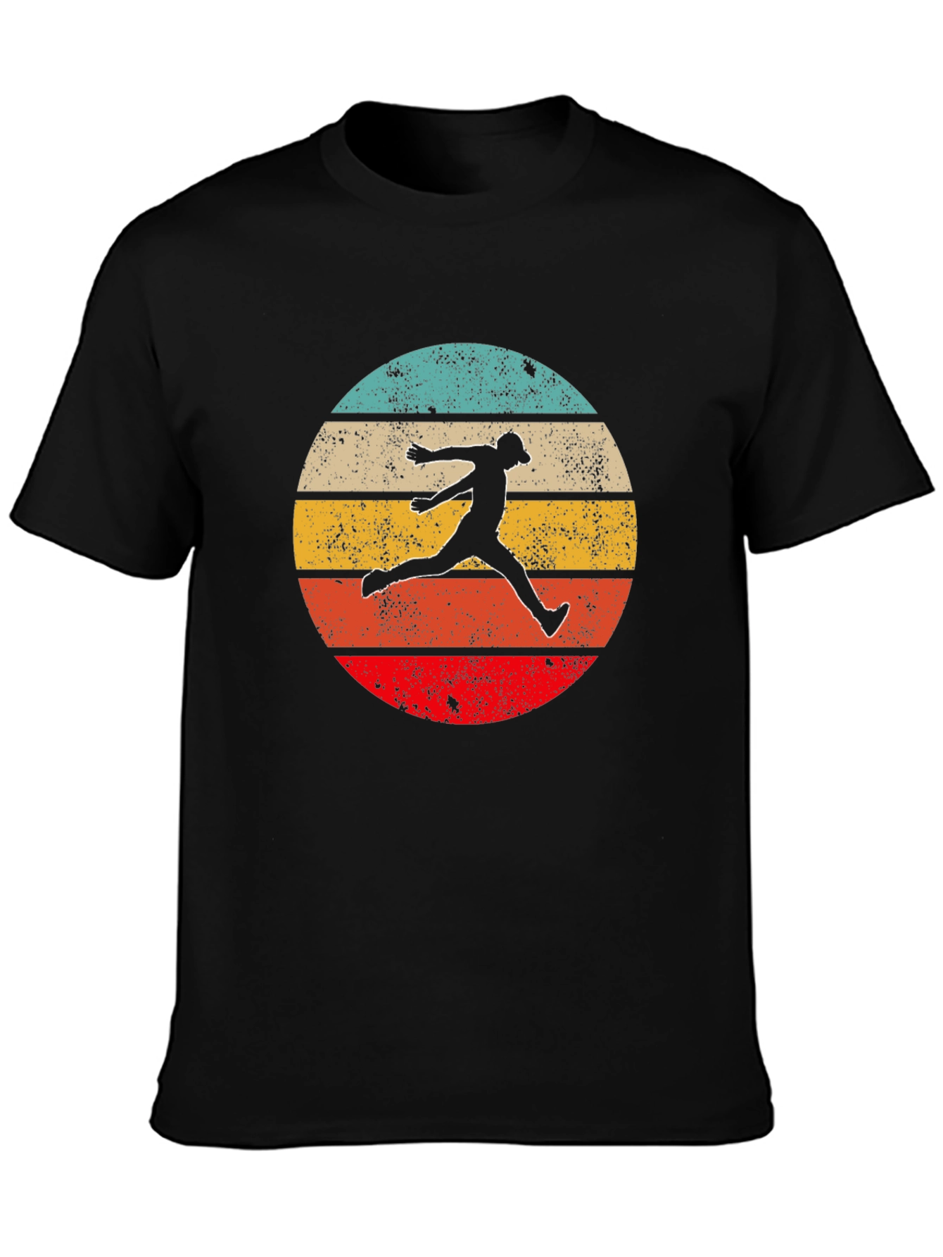 Retro Disc Golf Silhouette Graphic Tee