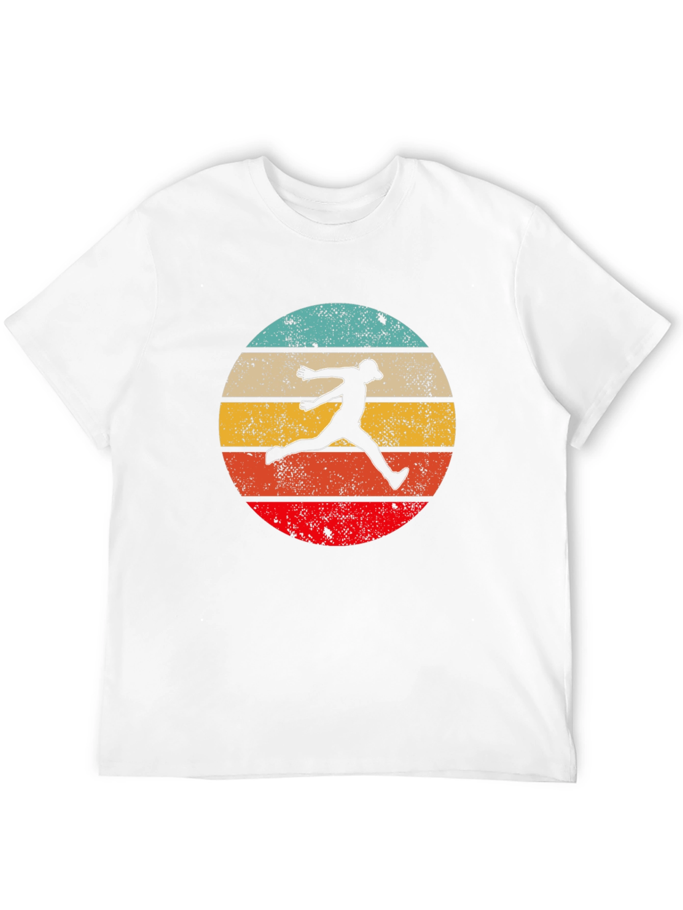 Retro Disc Golf Silhouette Graphic Tee