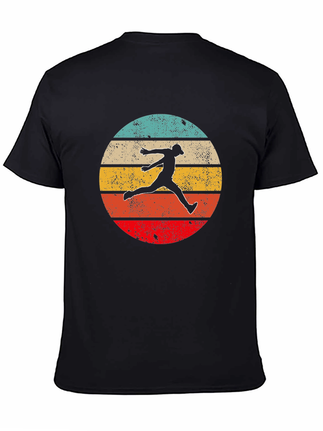 Retro Disc Golf Silhouette Graphic Tee