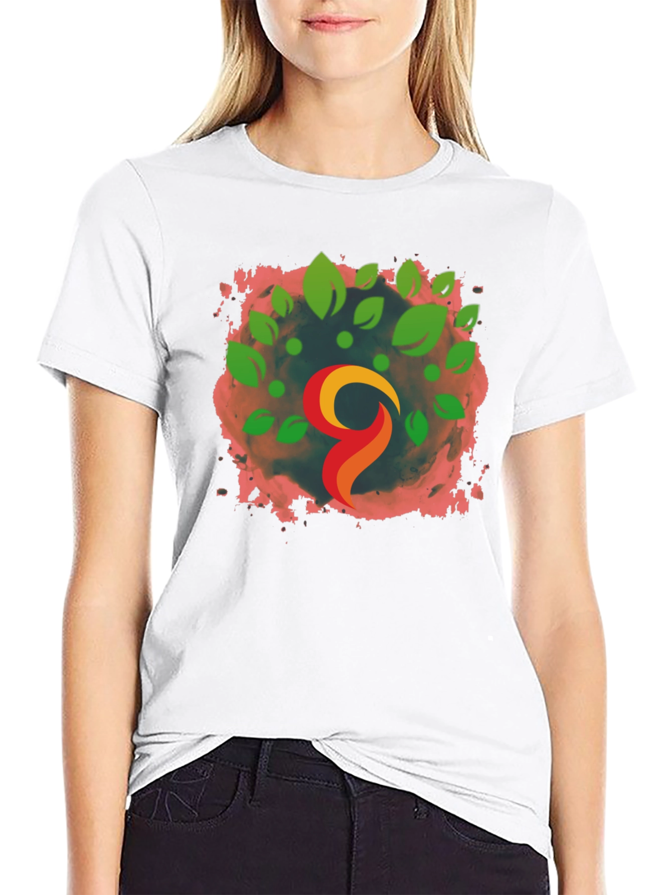 Natures Flame Black Tee - Artistic Comfort