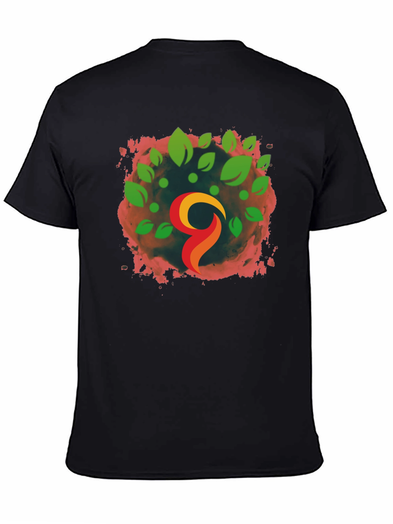 Natures Flame Black Tee - Artistic Comfort