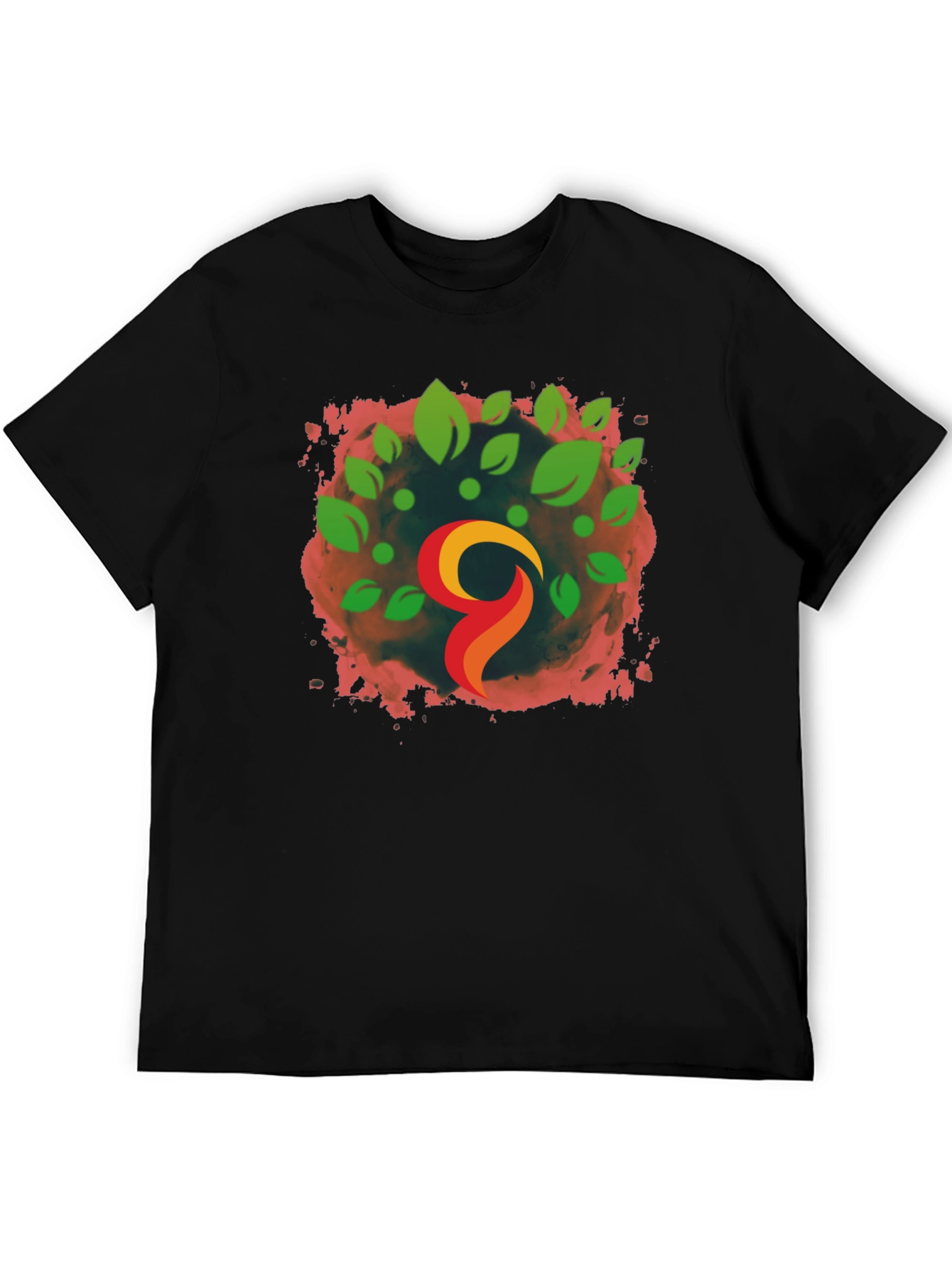 Natures Flame Black Tee - Artistic Comfort