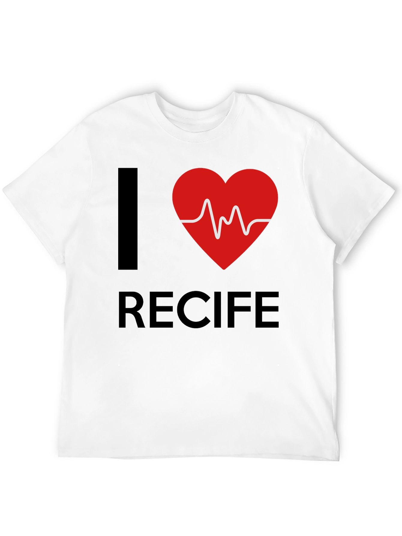 I Love Recife Heartbeat Graphic T-Shirt