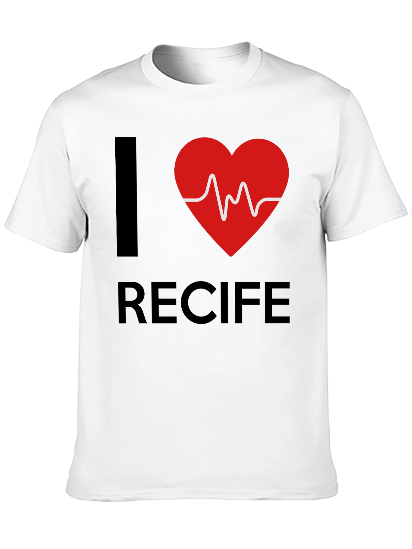 I Love Recife Heartbeat Graphic T-Shirt
