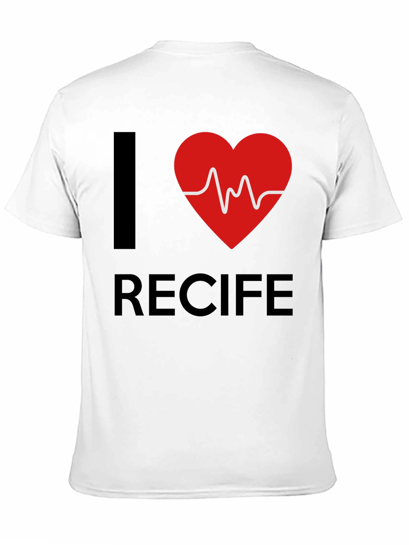 I Love Recife Heartbeat Graphic T-Shirt