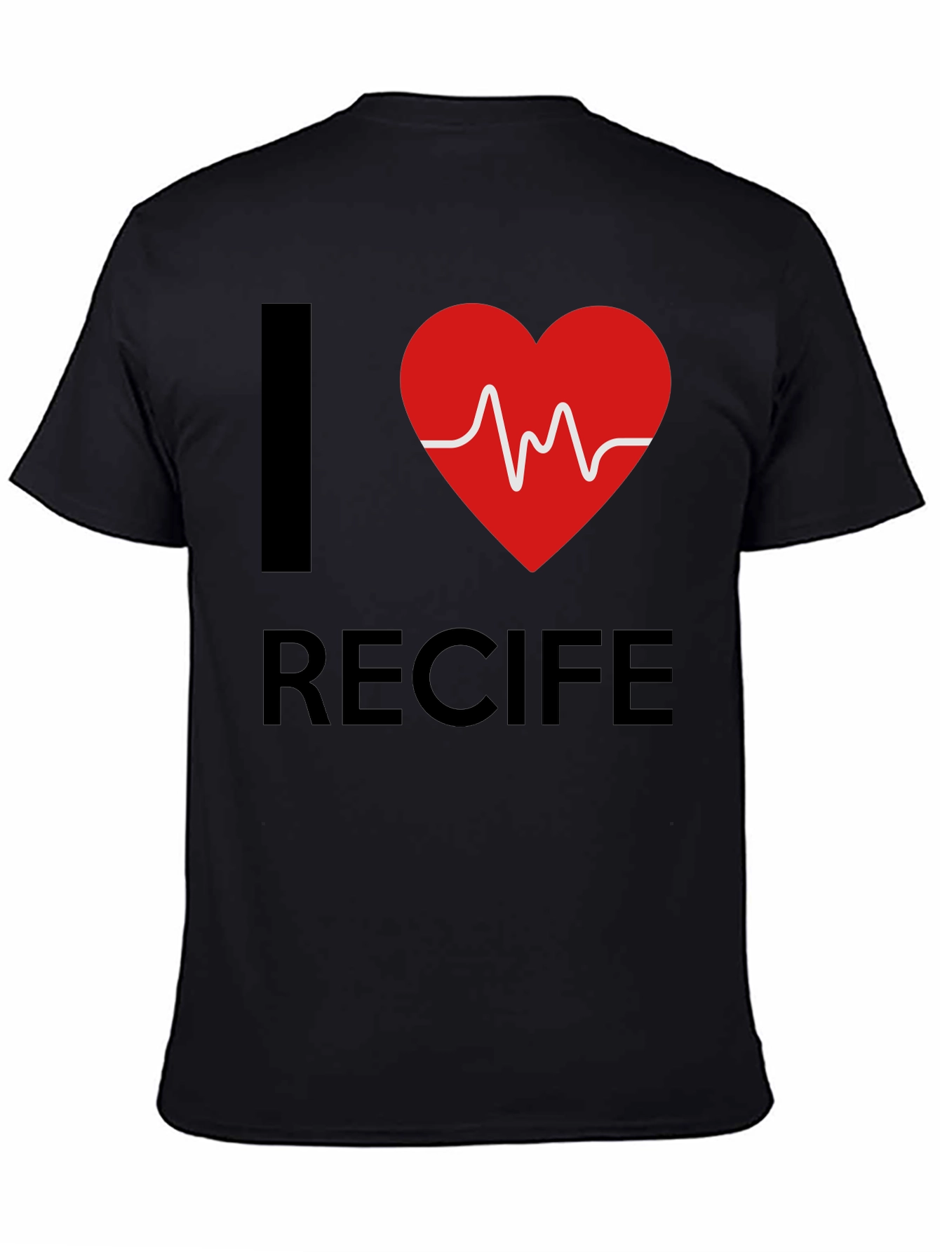 I Love Recife Heartbeat Graphic T-Shirt