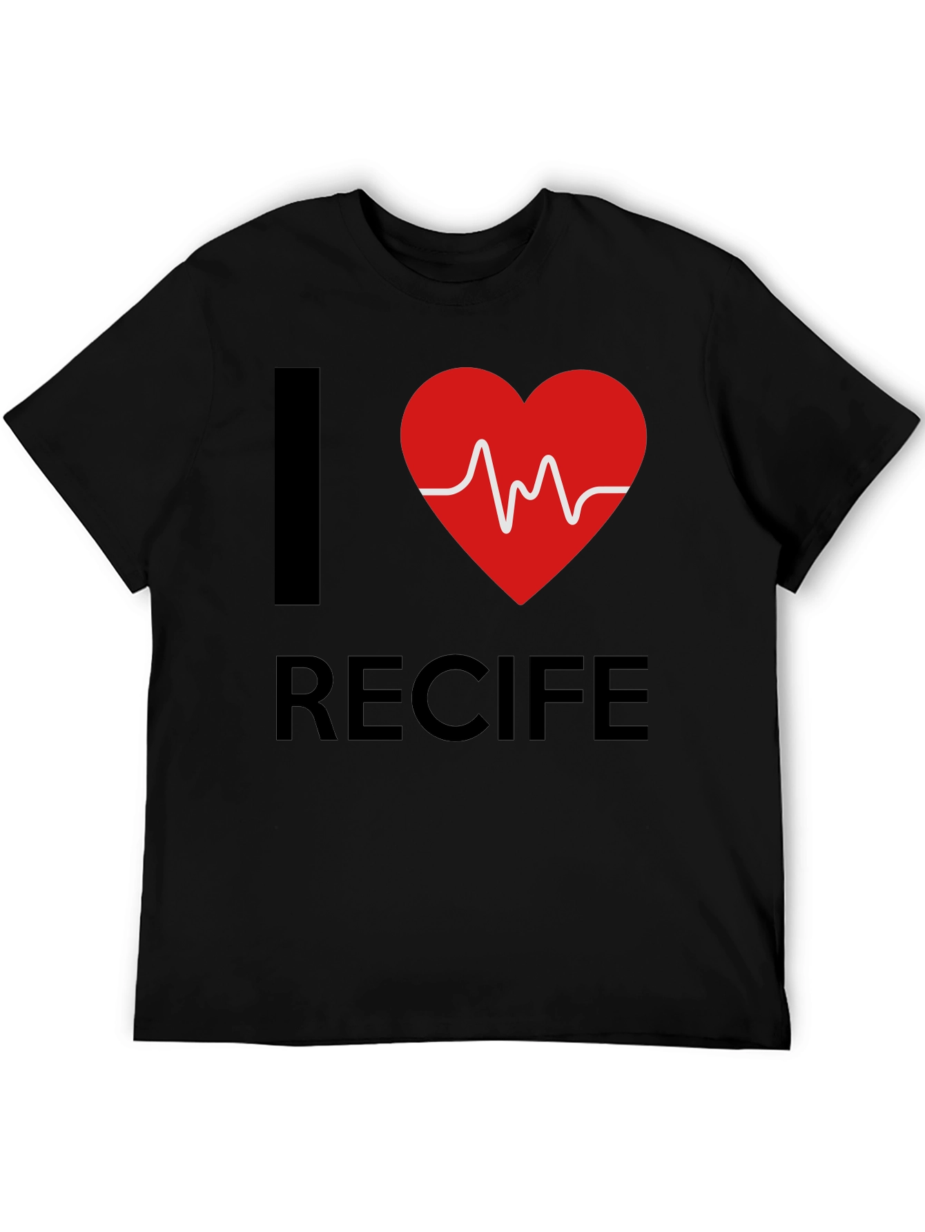 I Love Recife Heartbeat Graphic T-Shirt