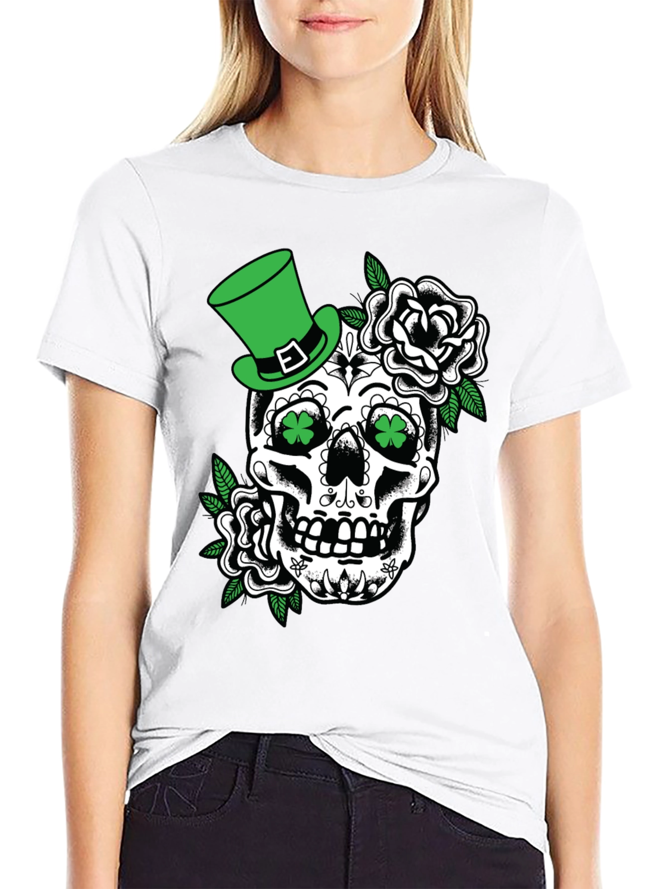 St. Patricks Day Skull T-Shirt