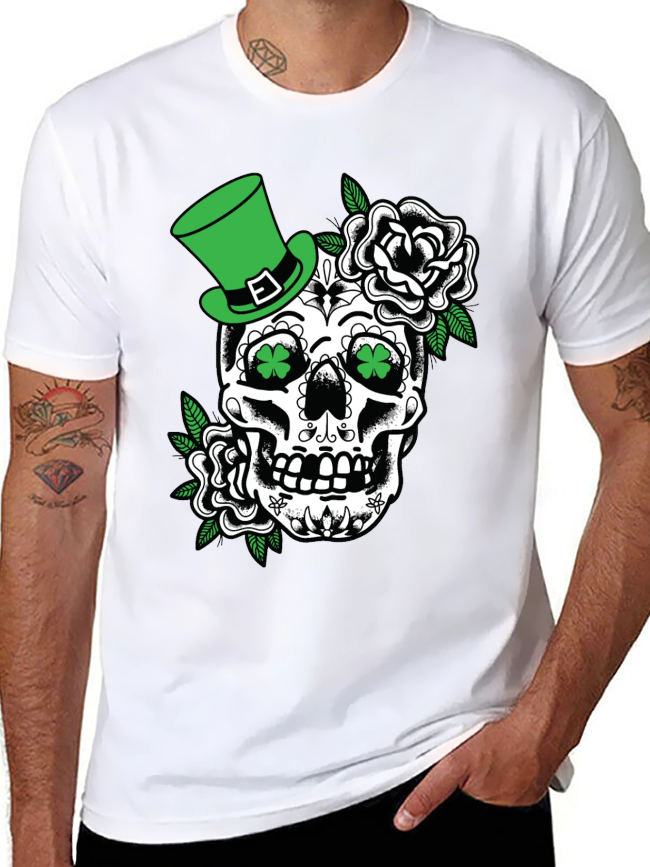 St. Patricks Day Skull T-Shirt