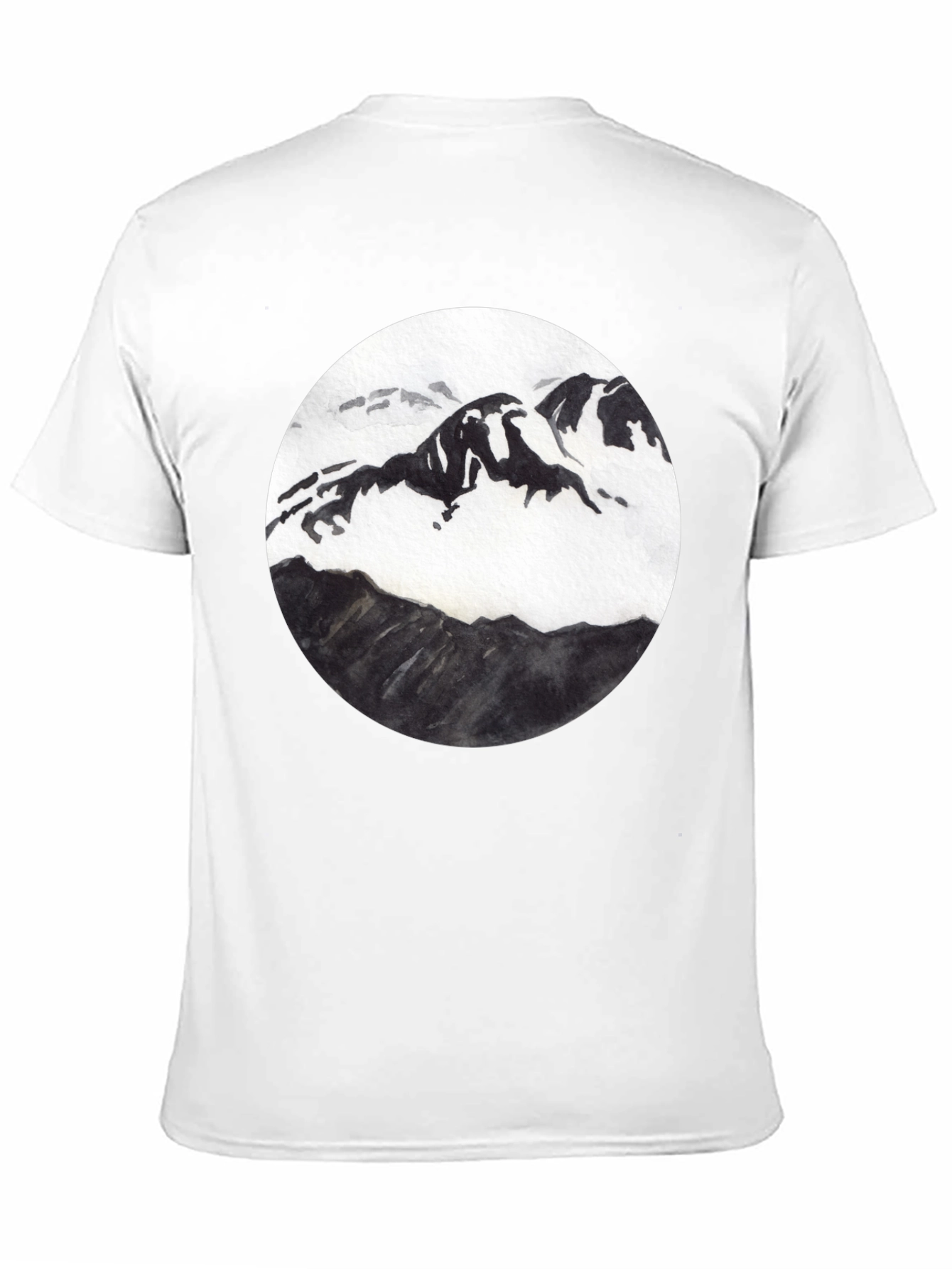 Mountain Graphic Tee - Black Cotton Blend