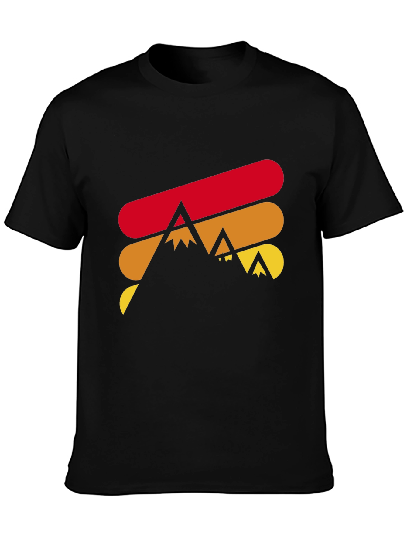Retro Mountain Graphic Tee - Black