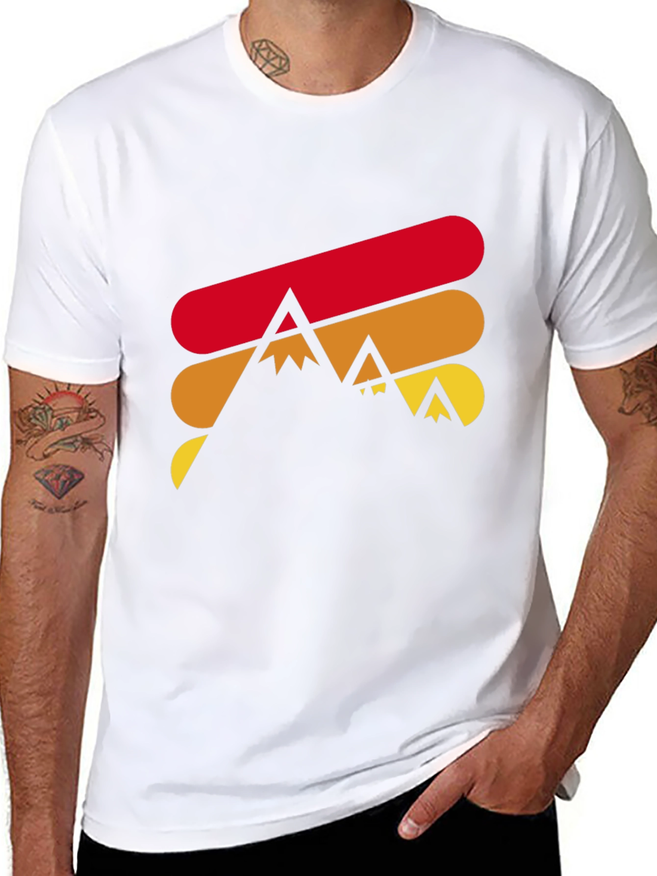 Retro Mountain Graphic Tee - Black