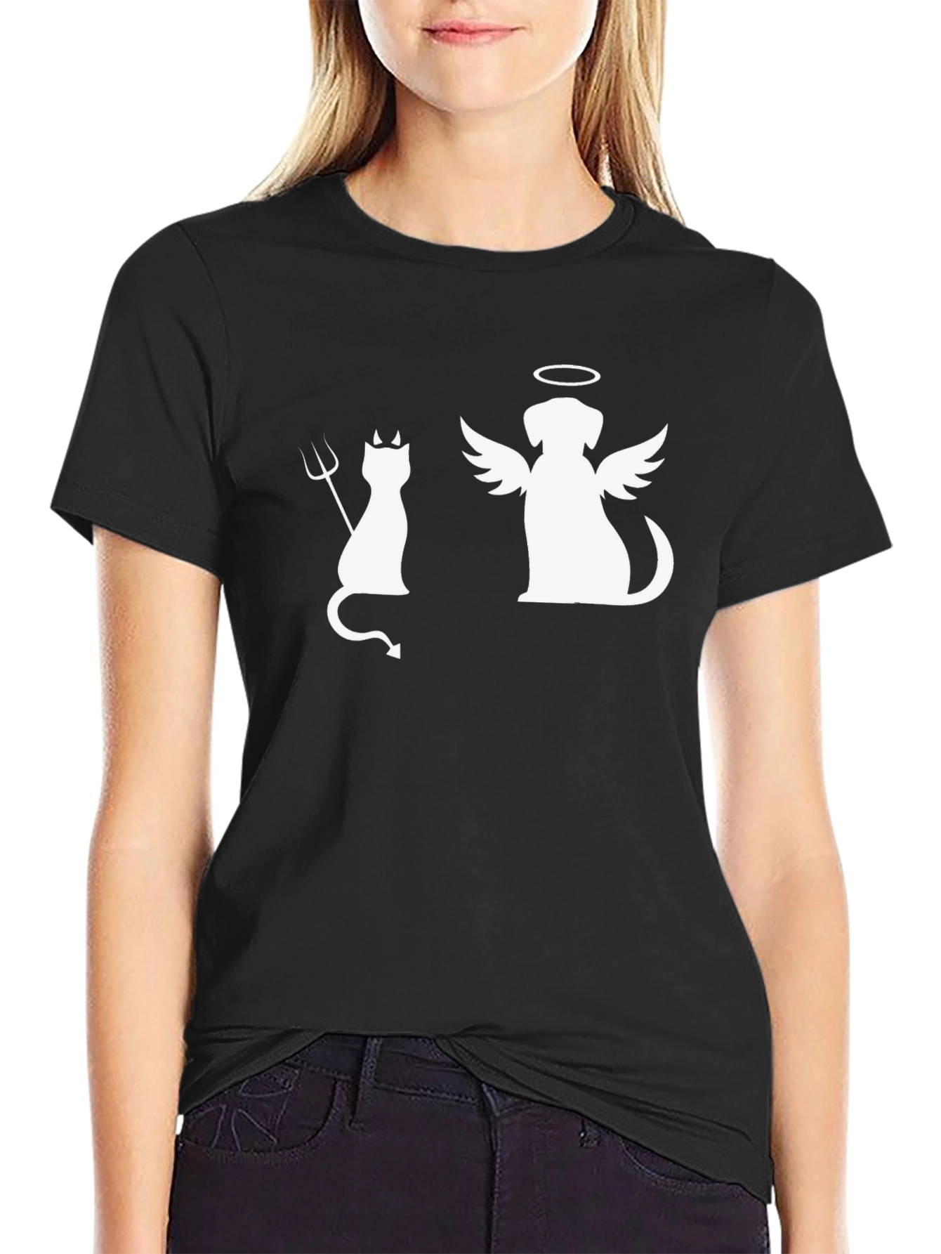 Angel Dog Devil Cat T-Shirt