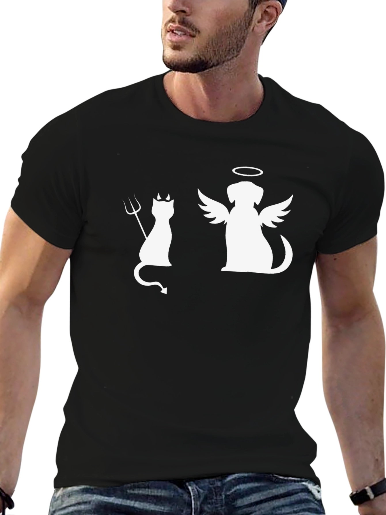 Angel Dog Devil Cat T-Shirt