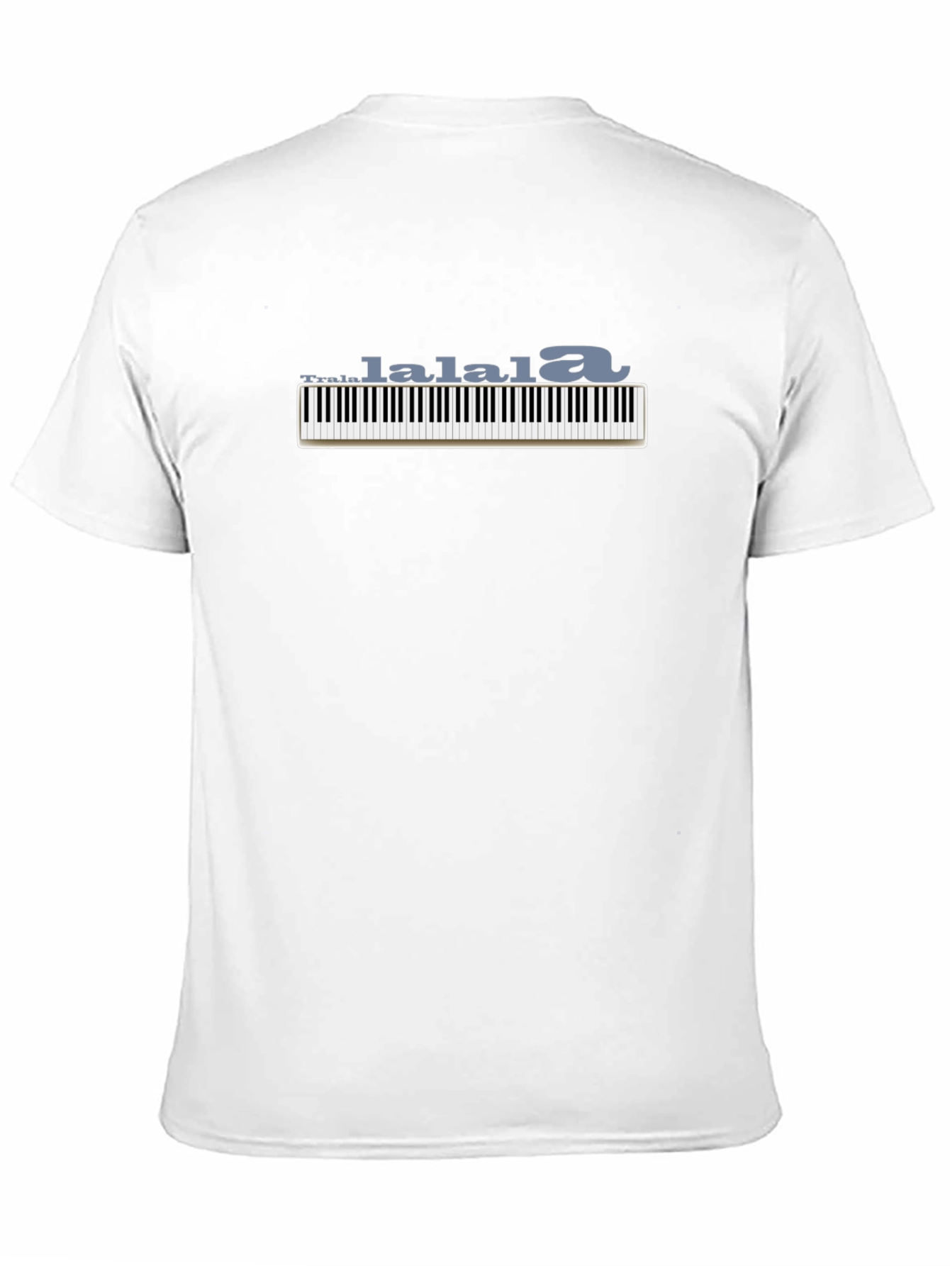 Piano Keys LaLaLa Graphic Black T-Shirt