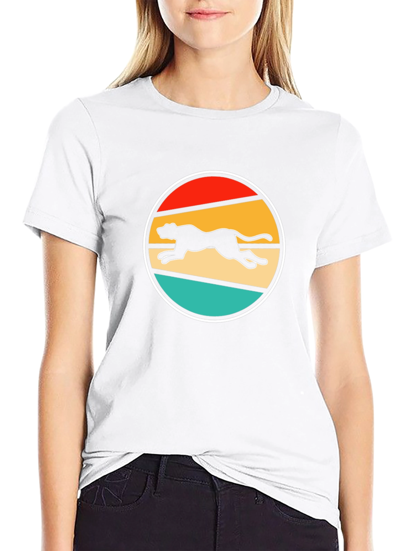 Retro Cheetah Graphic T-Shirt
