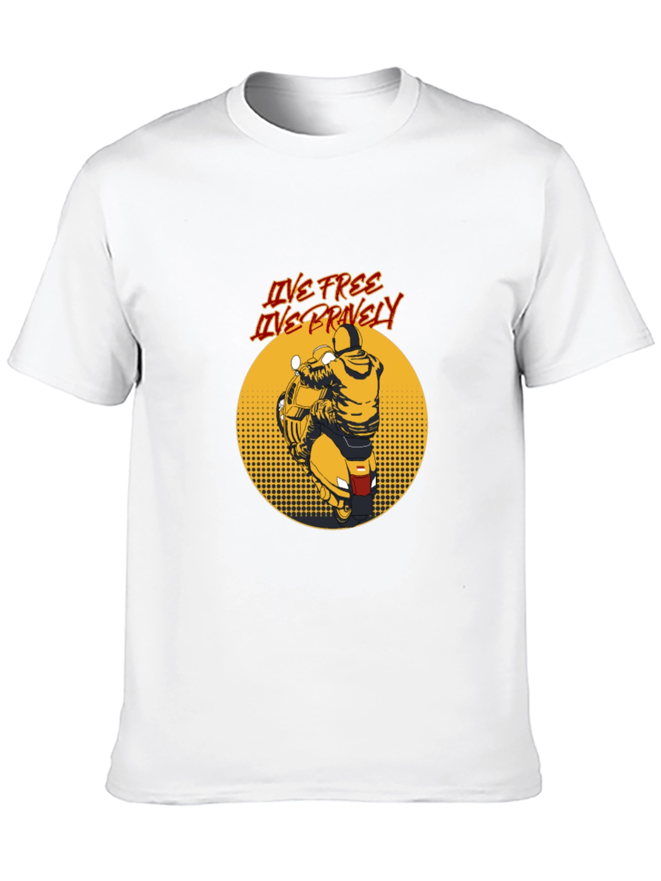 Live Free Motorcycle Graphic Tee - Black