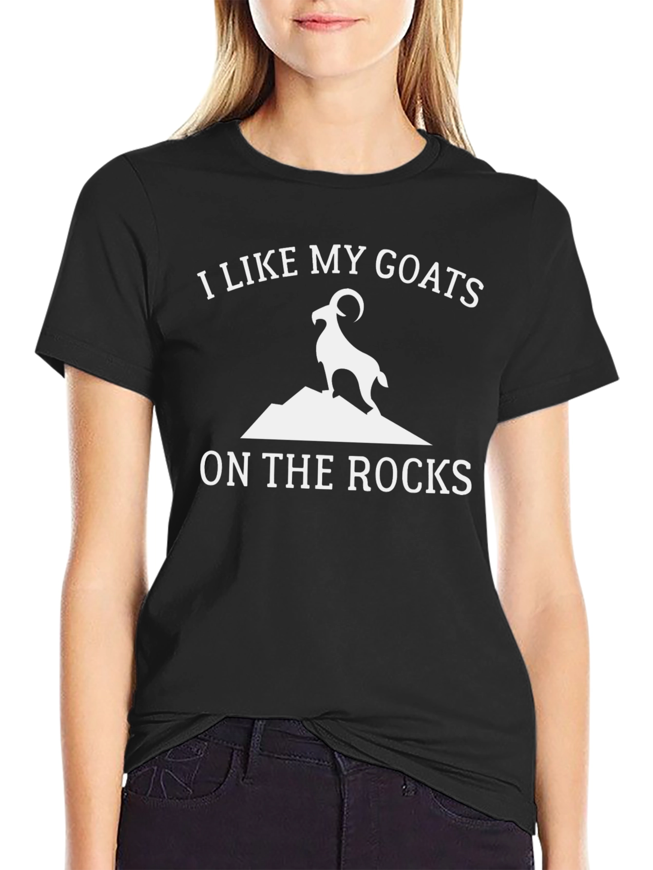 Goat on the Rocks Graphic Tee - Black