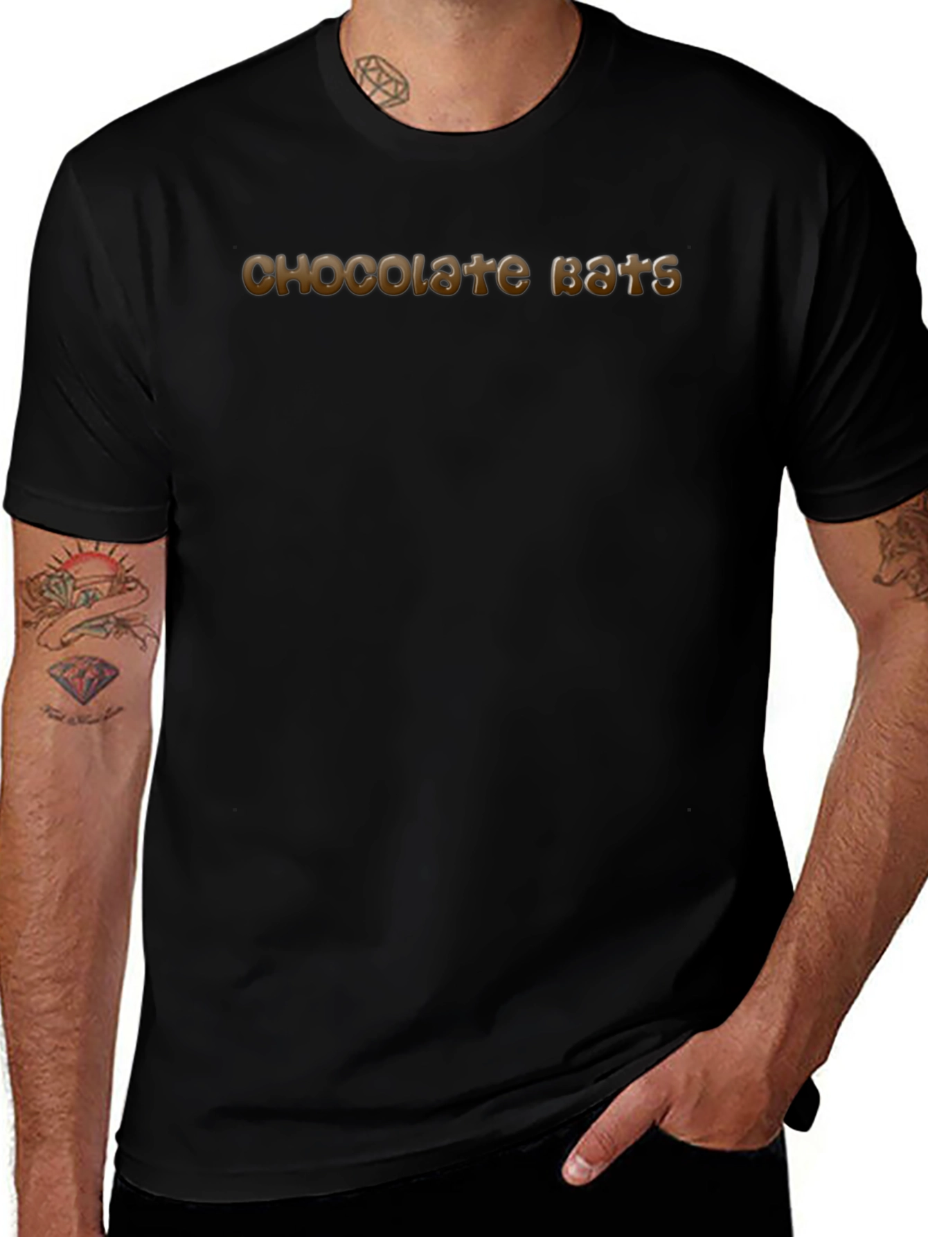 Chocolate Bats Graphic Tee - Soft Cotton Blend