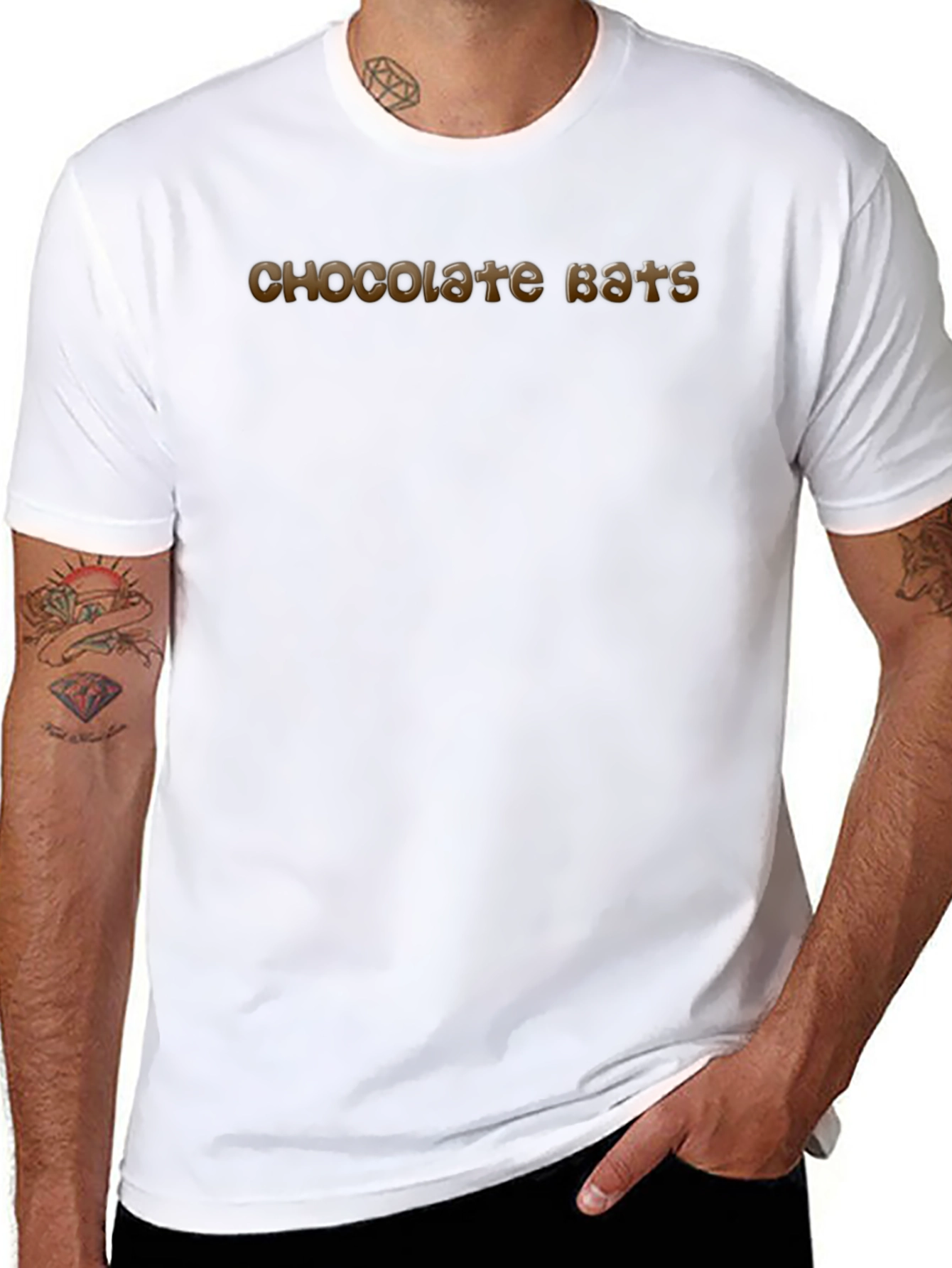 Chocolate Bats Graphic Tee - Soft Cotton Blend