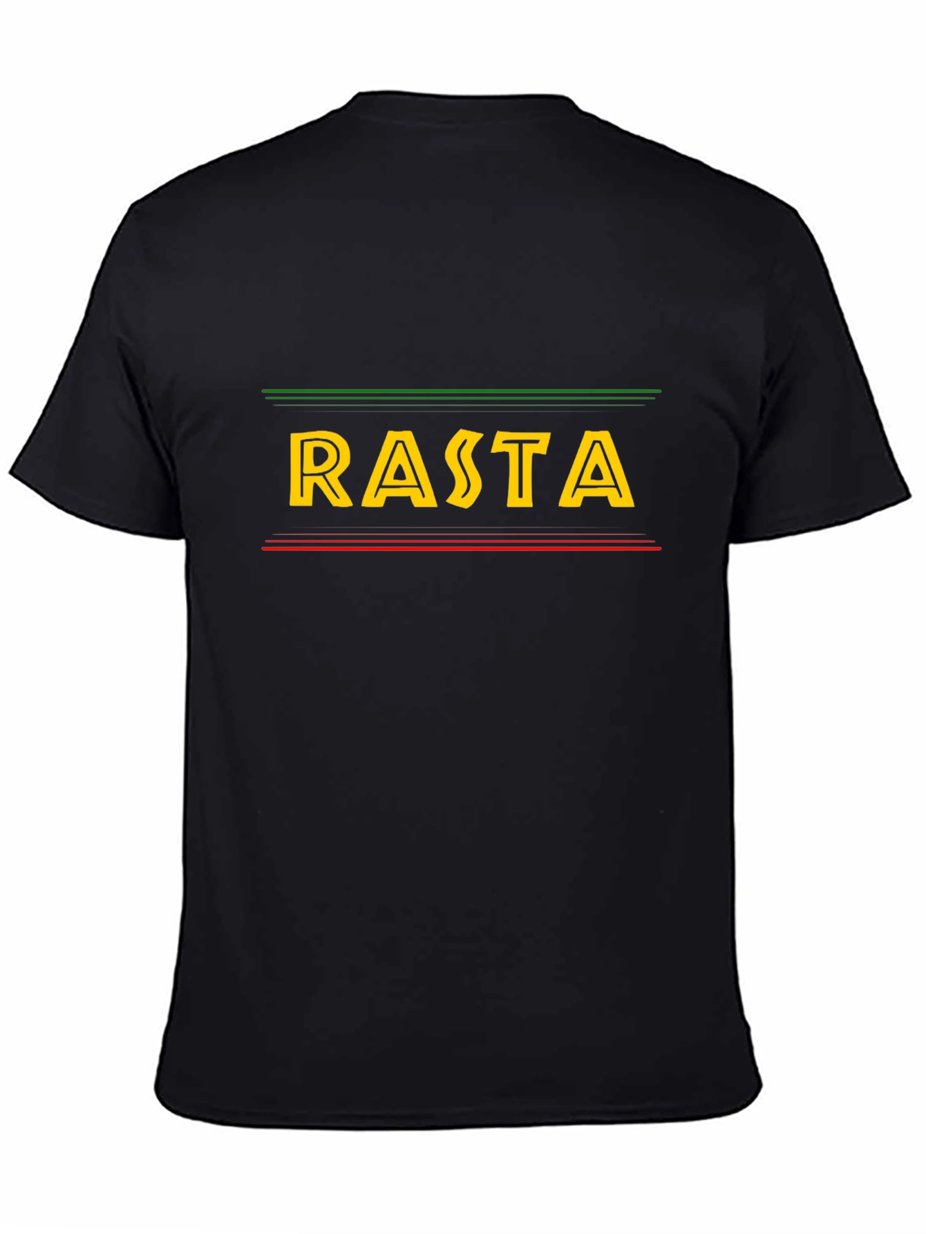 Rasta Graphic T-Shirt - Black Casual Tee