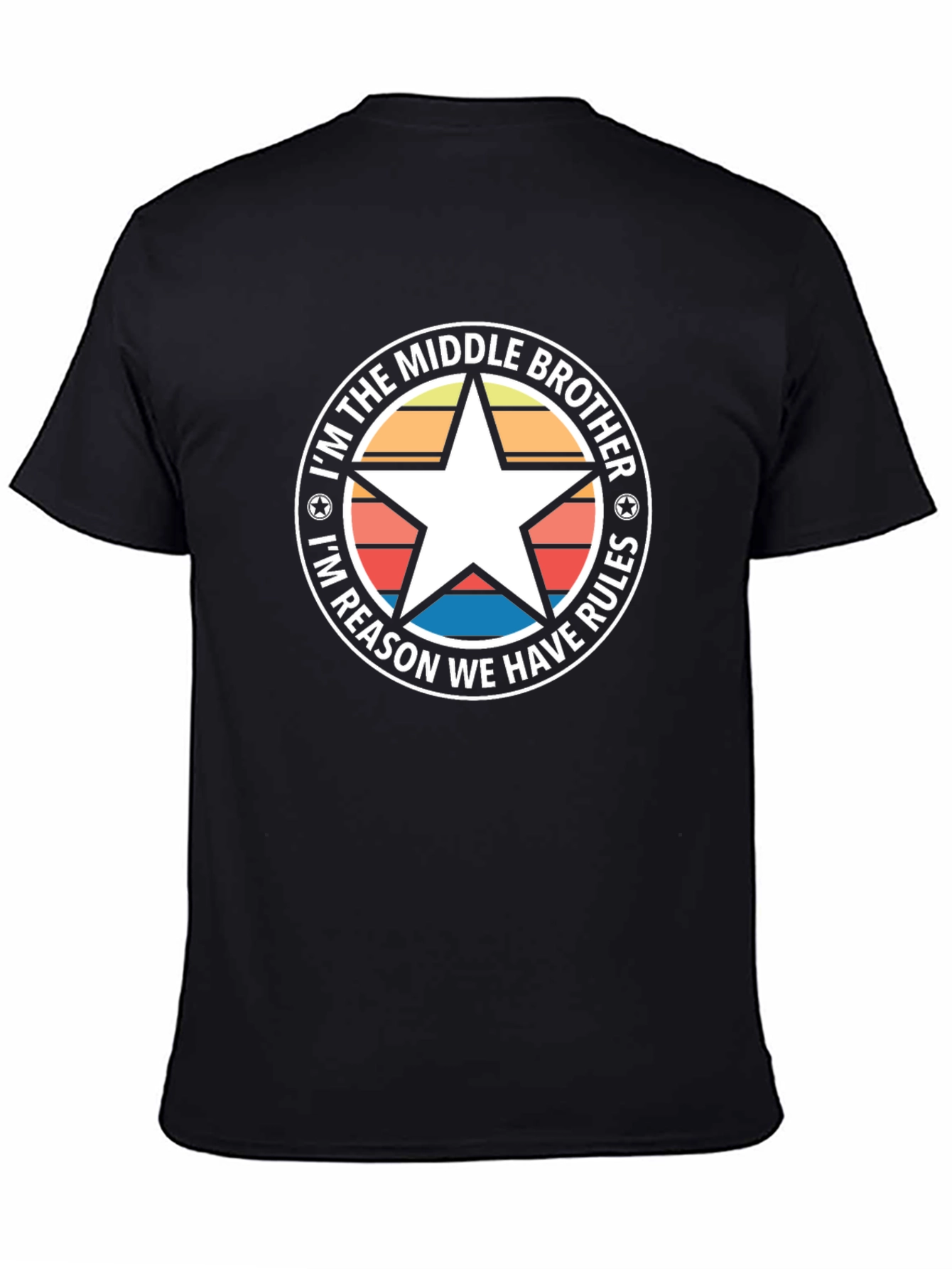 Middle Brother Rules T-Shirt - Cool Novelty Tee