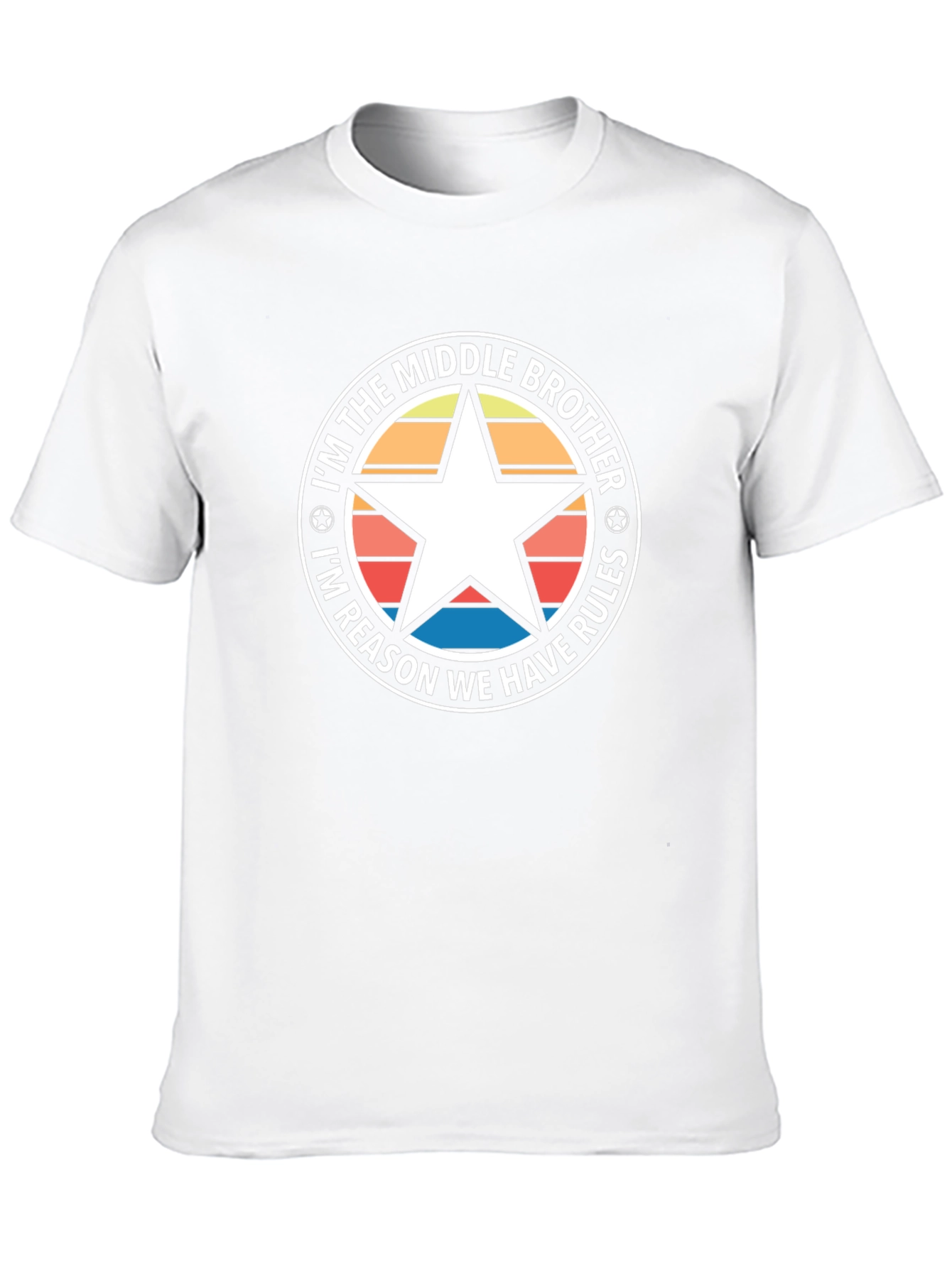 Middle Brother Rules T-Shirt - Cool Novelty Tee