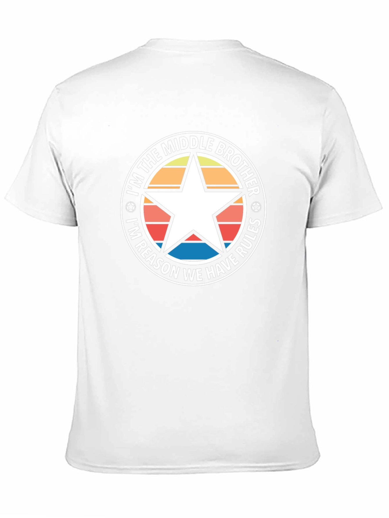 Middle Brother Rules T-Shirt - Cool Novelty Tee